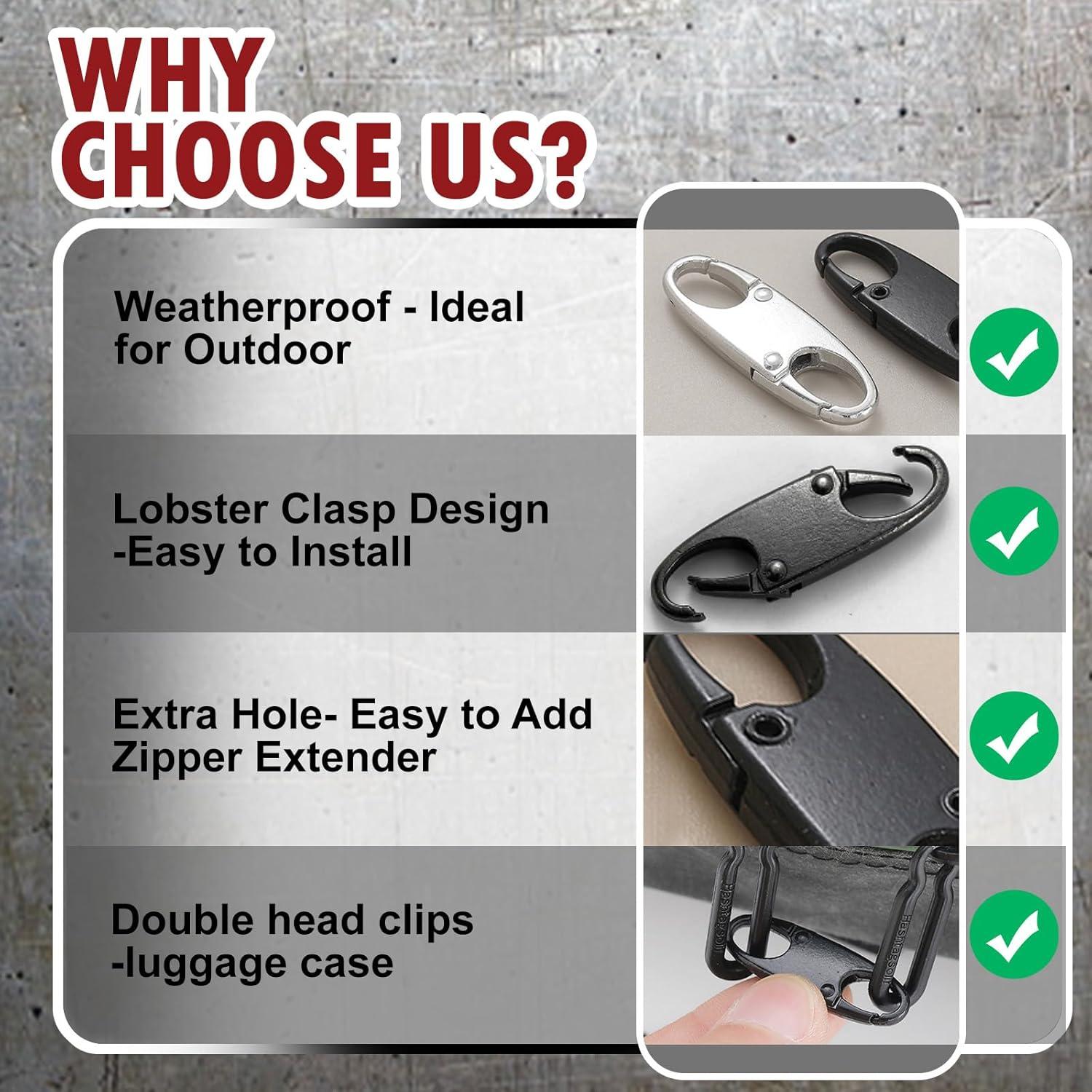 20 Clips de Cremallera Antirrobo Genérico para Mochilas y Equipaje