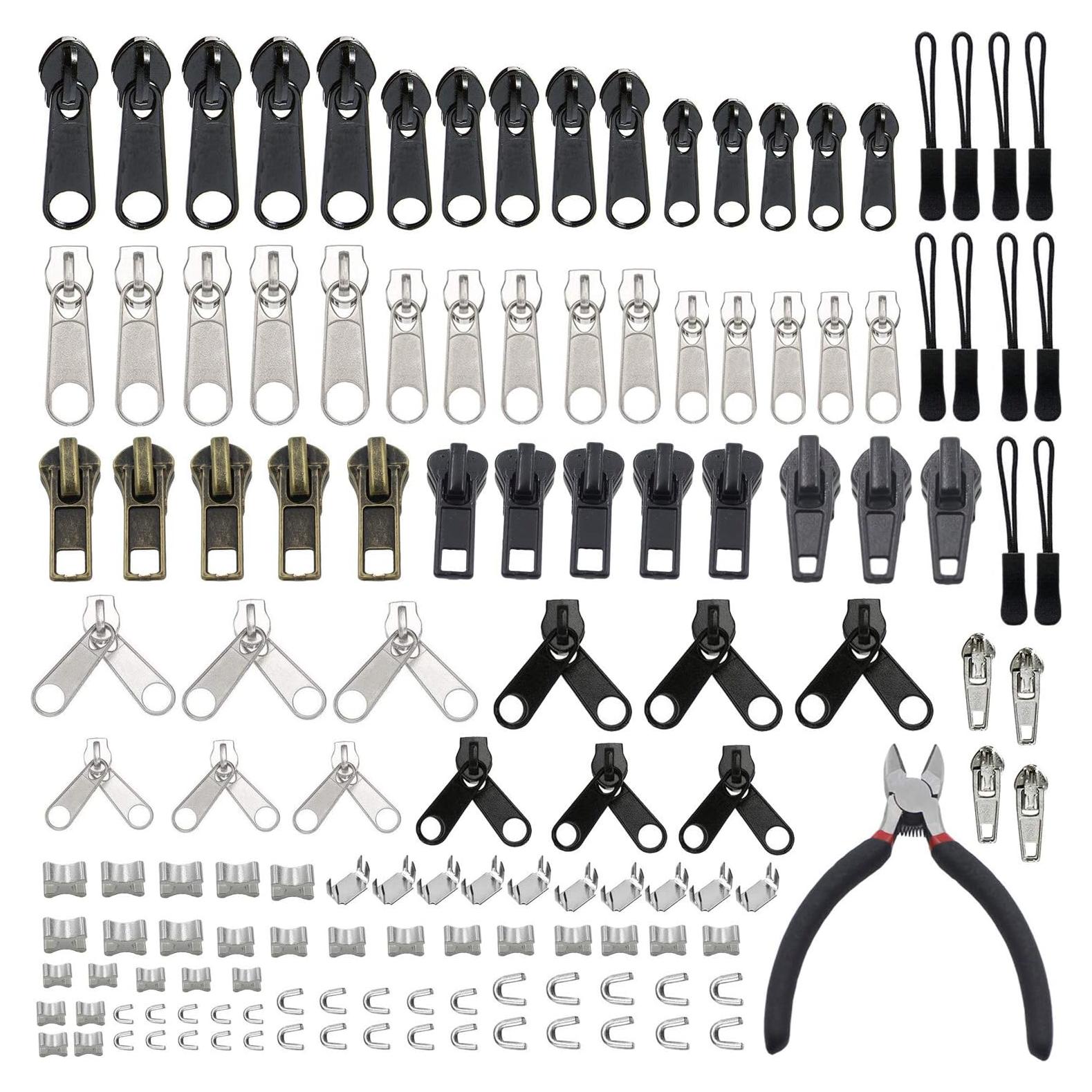 Kit de Reparación de Cremalleras 143 Piezas YaHoGa con Alicates