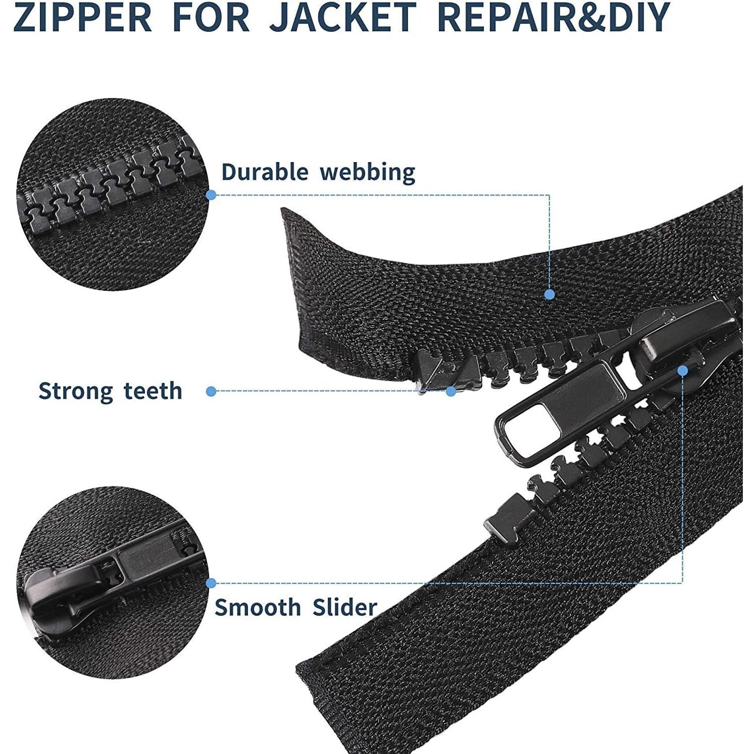 Cremalleras Separadas de Plástico AMORNPHAN 20" #5 2Pcs