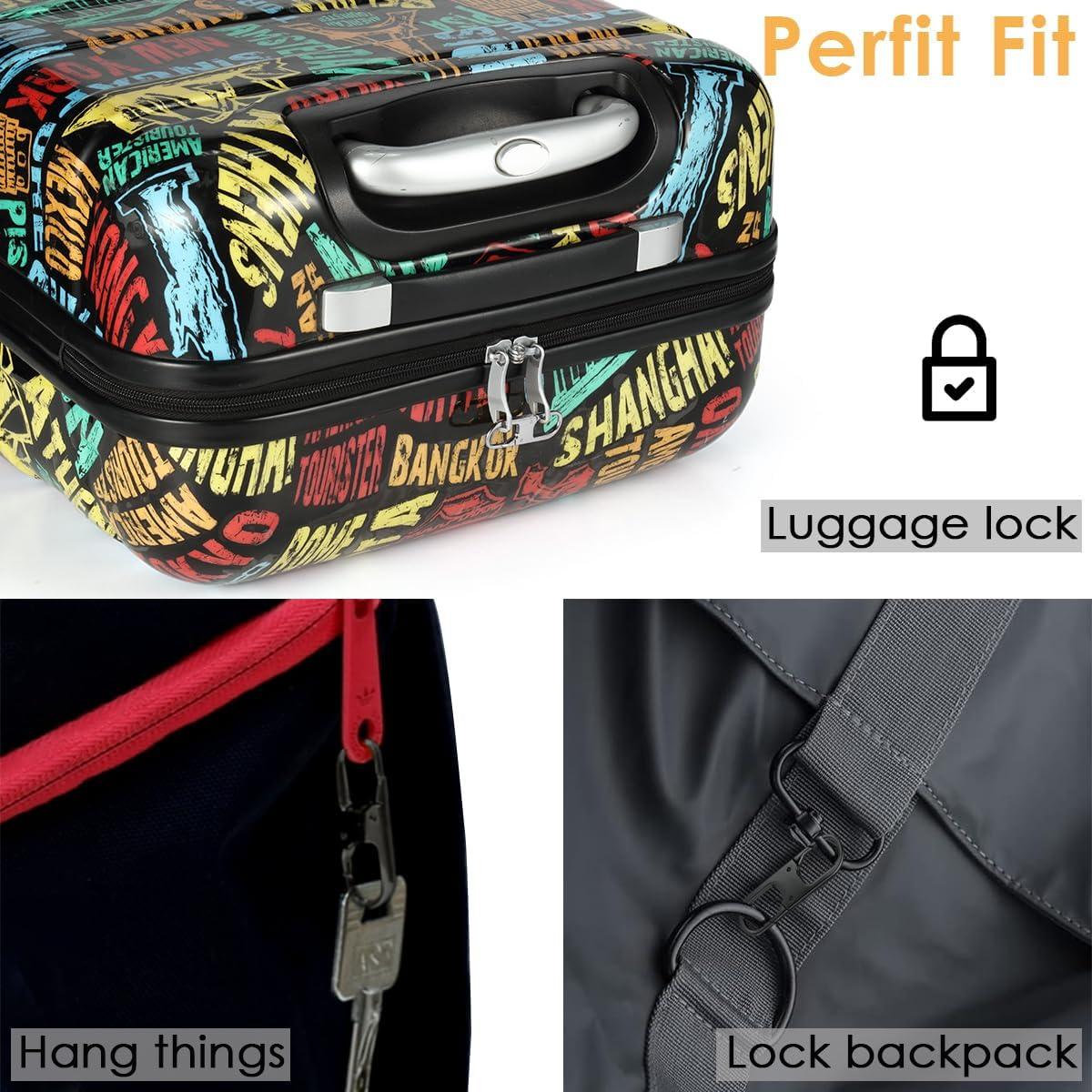 Mochila Antirrobo con Clips de Cierre Rápido 8 Piezas - Negro/Plata