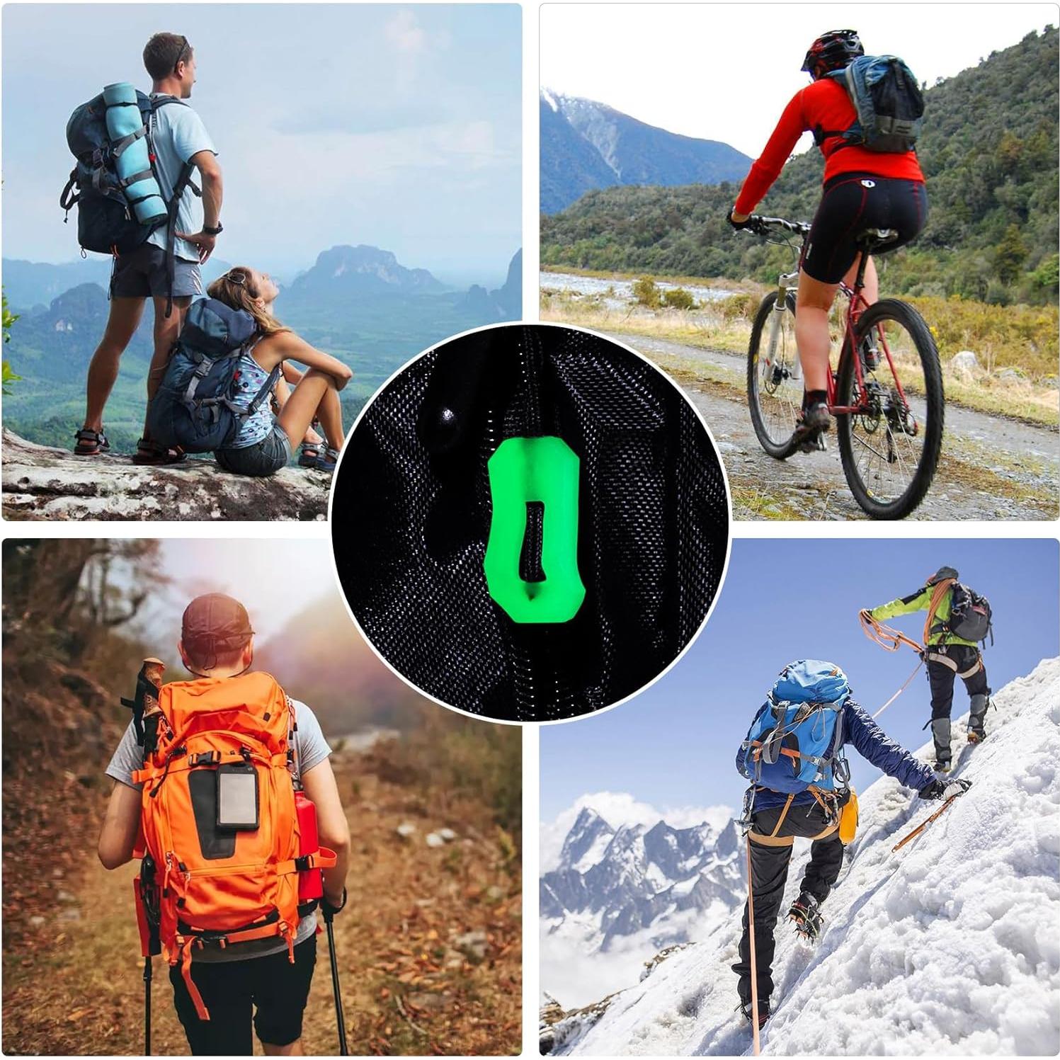 Tiradores de Cremallera Luminiscente HINZIC 16pcs Verde