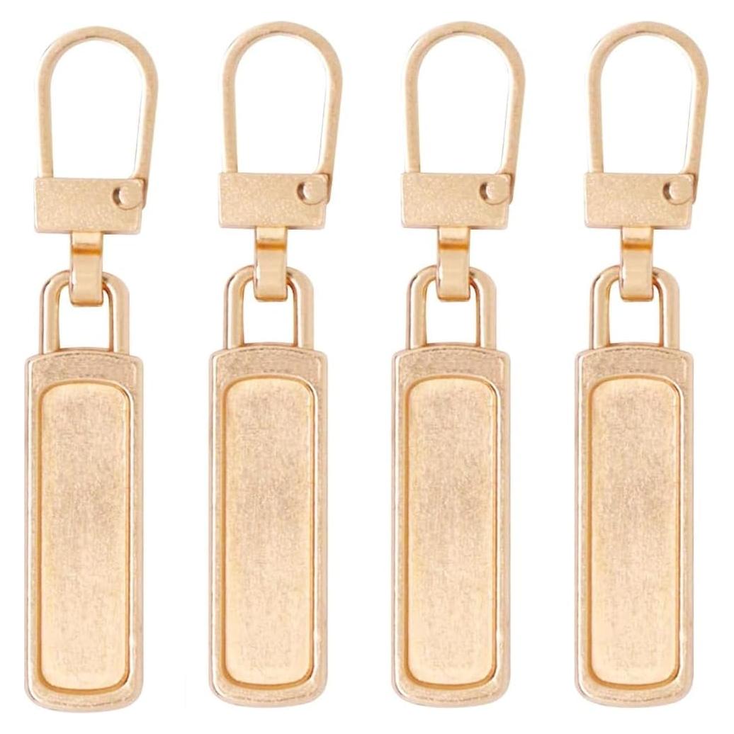 4 Tiradores de Cremallera Dorados Desmontables Qintreesify