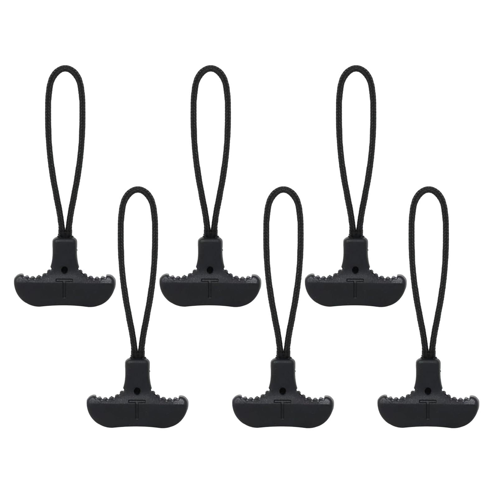 Tiradores de Cremallera Nylon Honbay 6PCS Alta Resistencia Negro