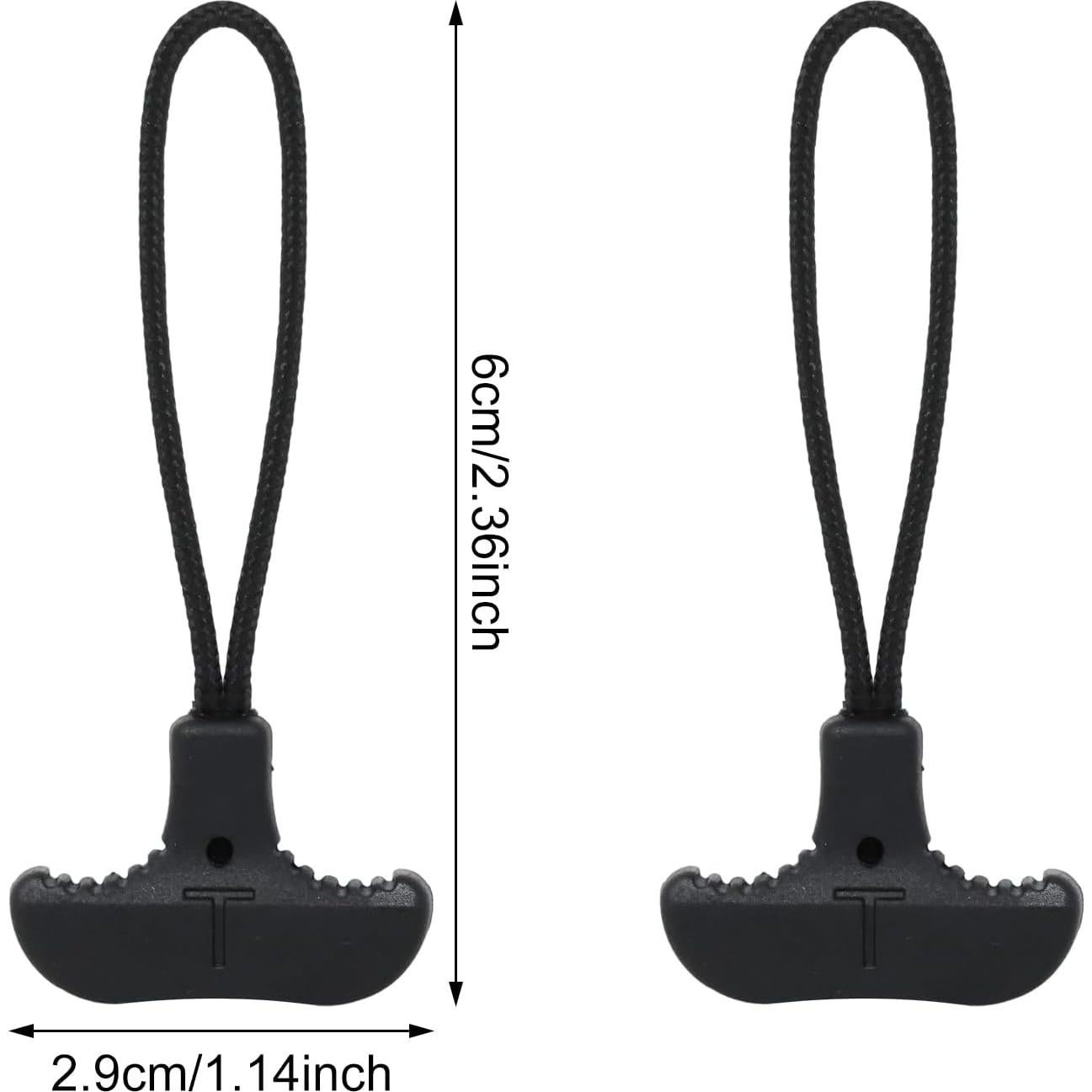 Tiradores de Cremallera Nylon Honbay 6PCS Alta Resistencia Negro