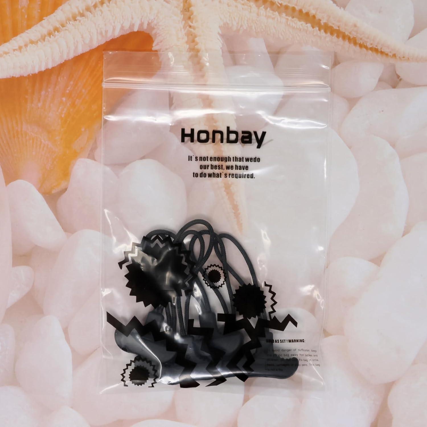 Tiradores de Cremallera Nylon Honbay 6PCS Alta Resistencia Negro