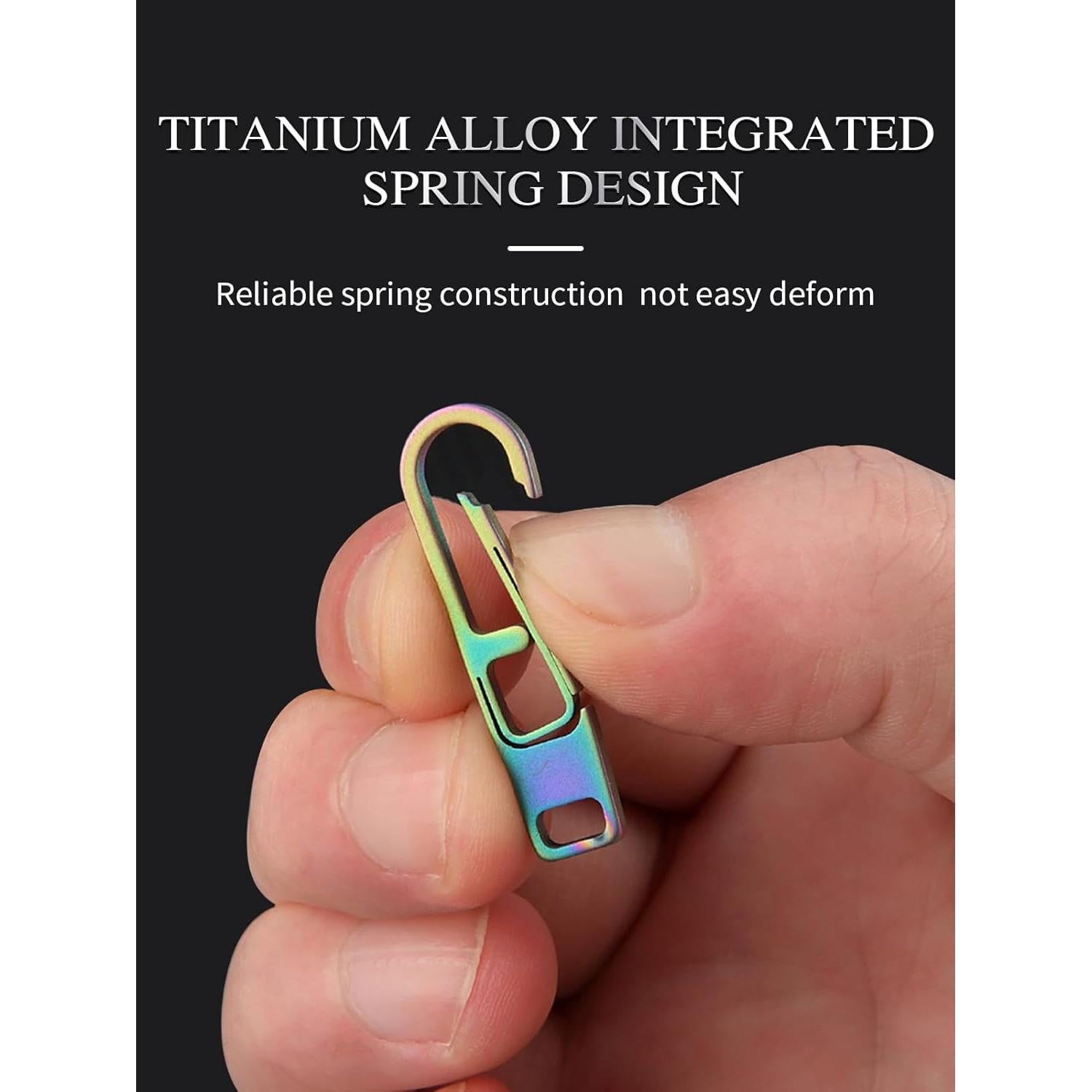 Tiradores de Cremallera de Titanio Tikidesign 2PCS Reparación DIY