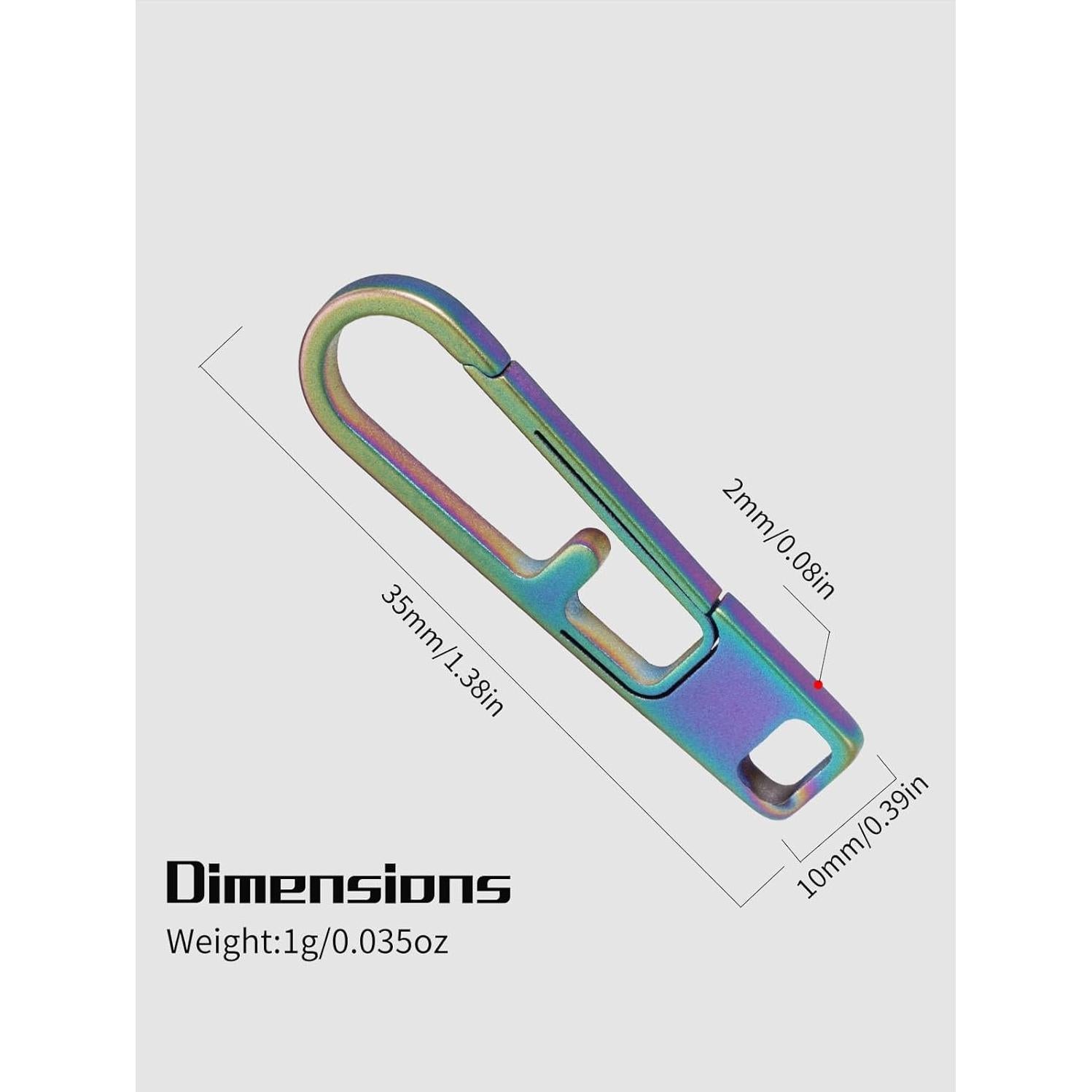 Tiradores de Cremallera de Titanio Tikidesign 2PCS Reparación DIY
