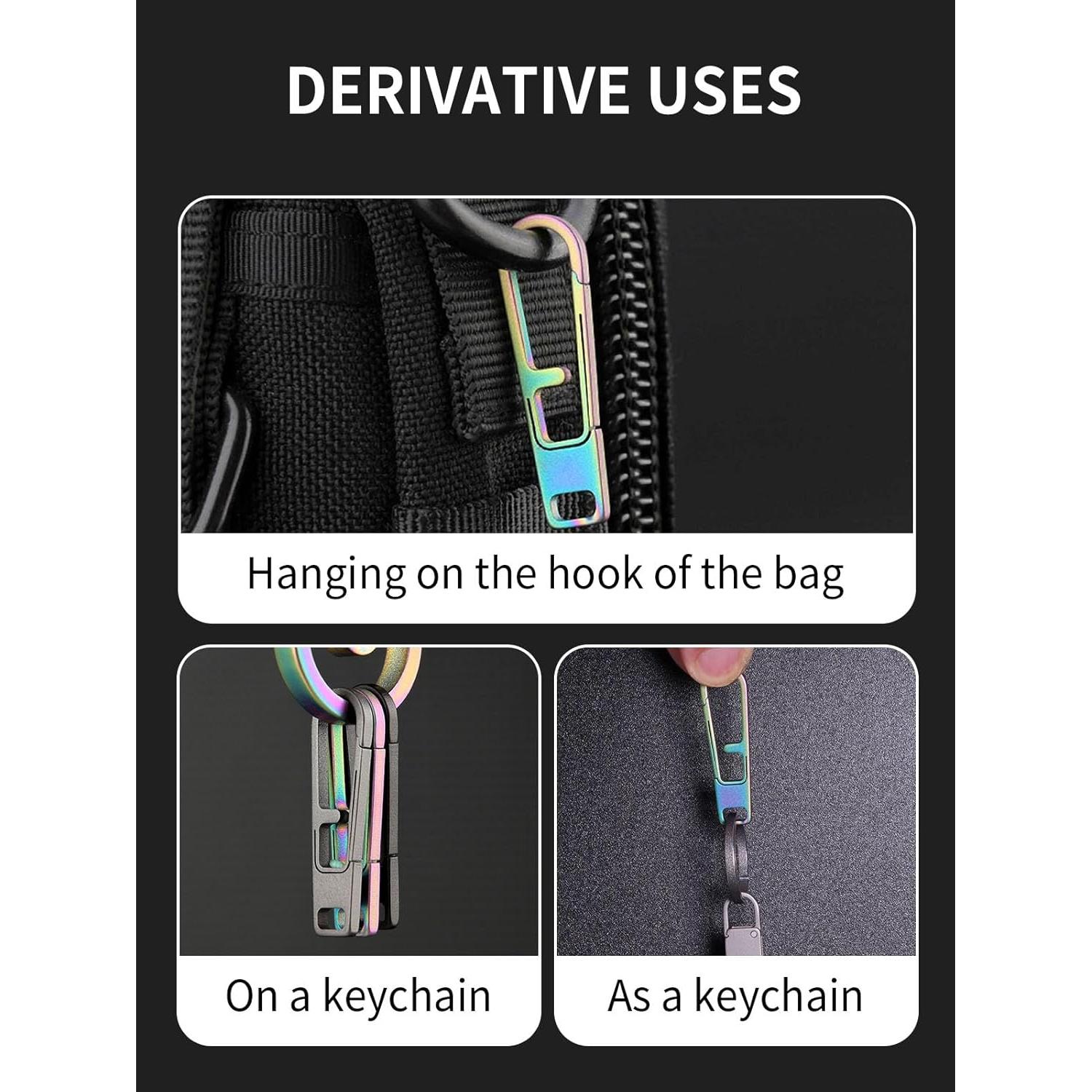 Tiradores de Cremallera de Titanio Tikidesign 2PCS Reparación DIY