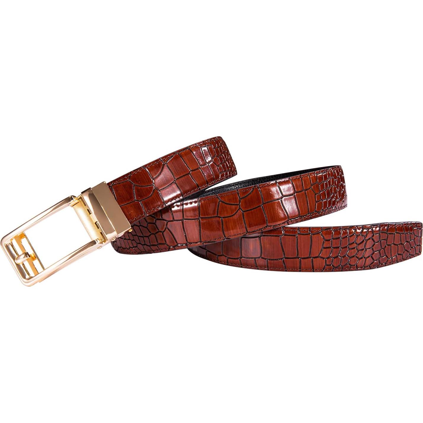 Cinturón Ratchet Barry.Wang Cuero Genuino Ajustable 2.86cm