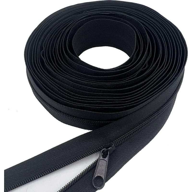 50 Tiradores de Cremallera Negros #3 para Nylon - Reparación