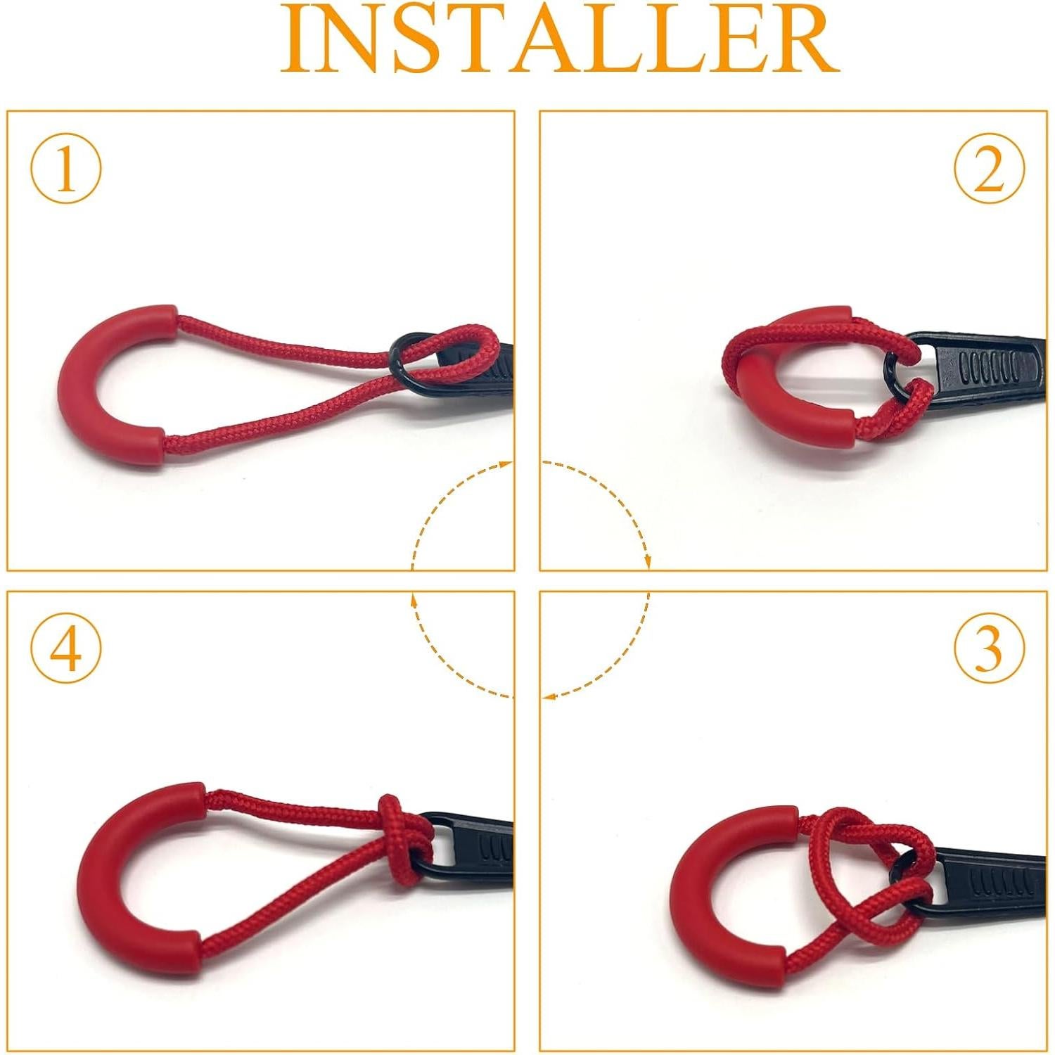 100 Tiradores de Cremallera Renashed en 10 Colores para Mochilas