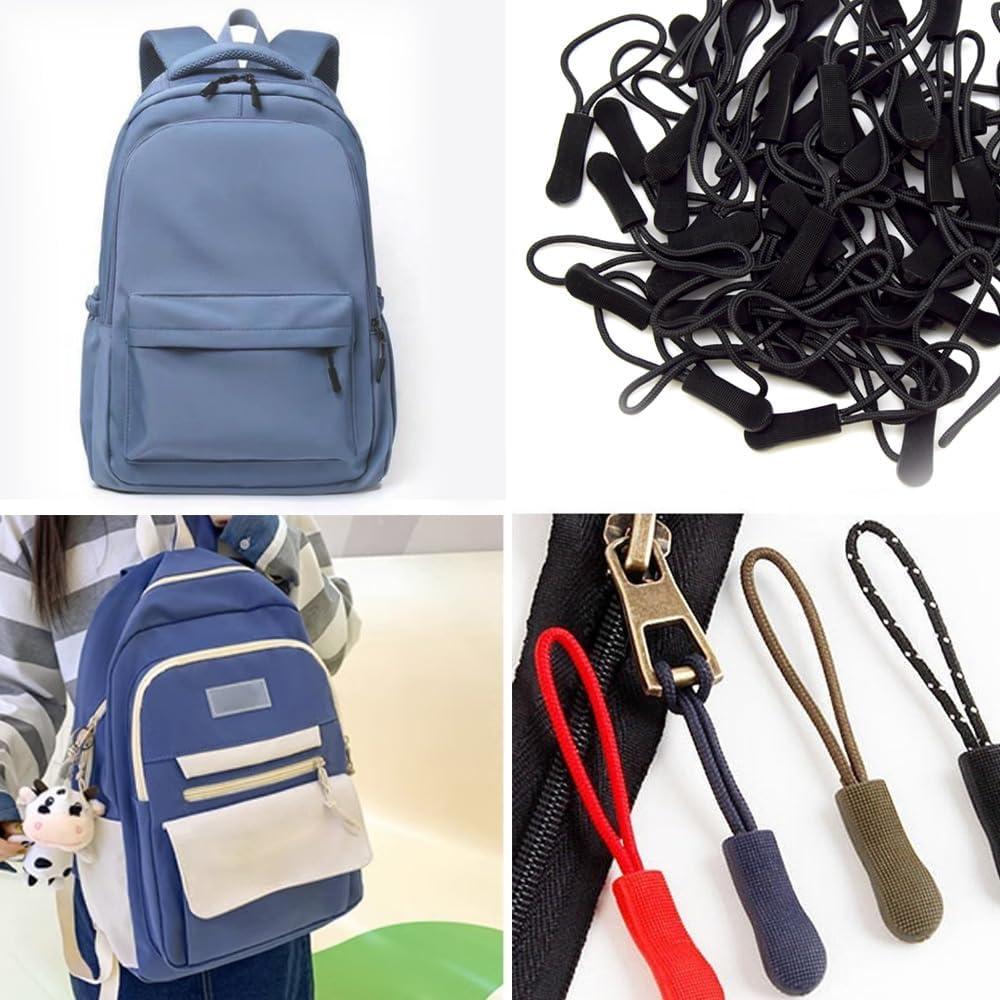 Tiradores de Cremallera Hocansen 50 Pcs 66mm Negro Antideslizante