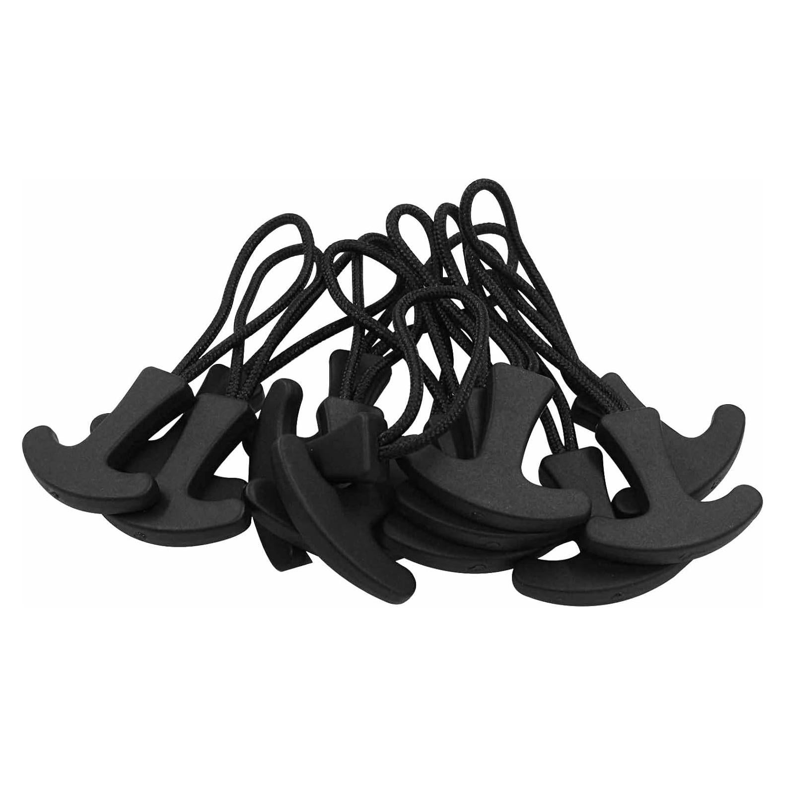 Tiradores de Cremallera Kemcatui 20pcs Nylon Negro TY2024