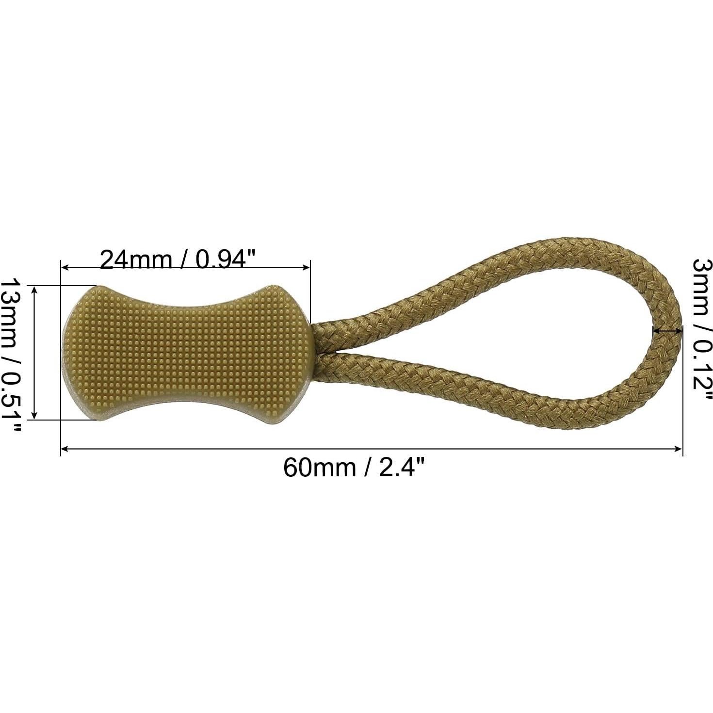 Tiradores de Cremallera PATIKIL 20 Piezas Caqui Antideslizante