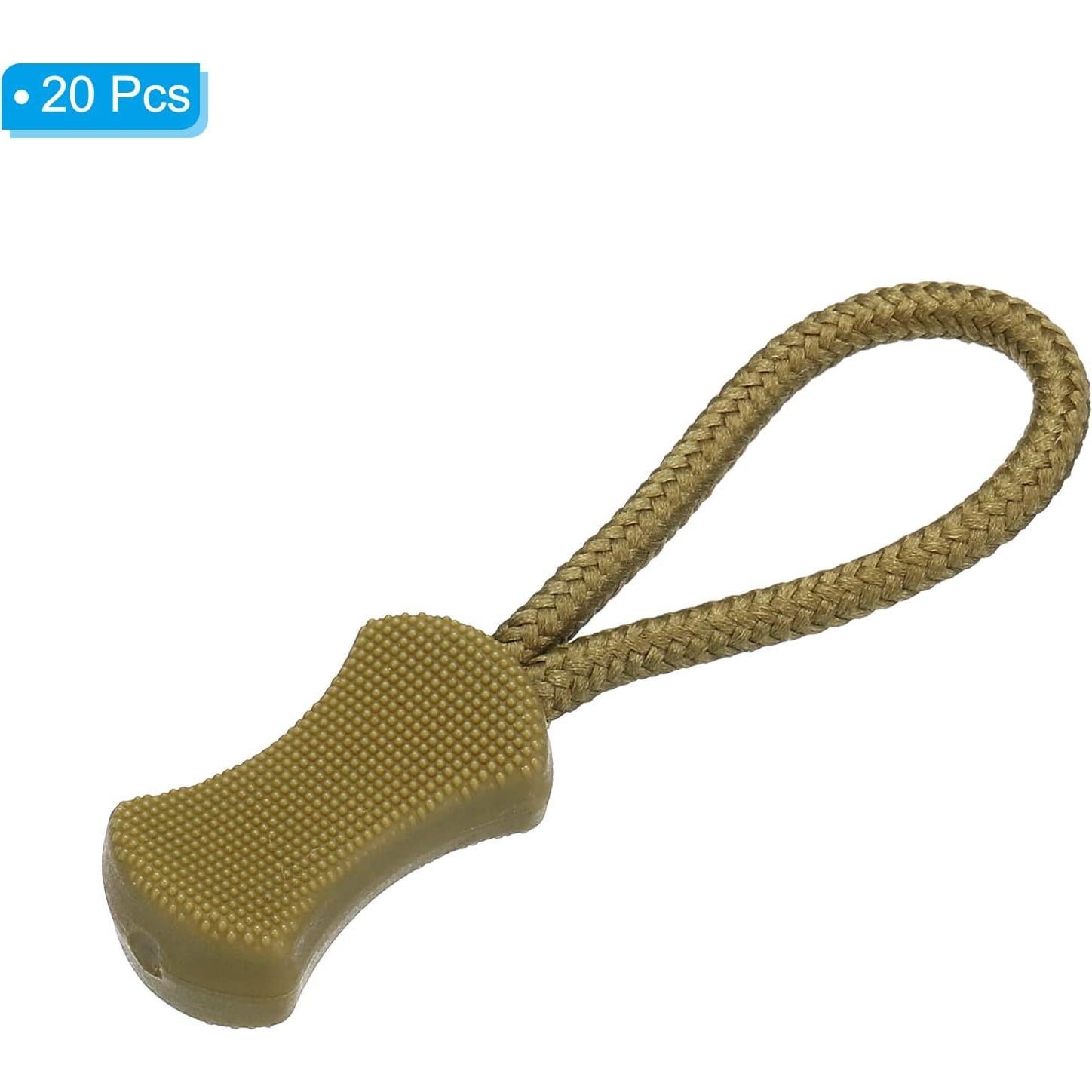 Tiradores de Cremallera PATIKIL 20 Piezas Caqui Antideslizante