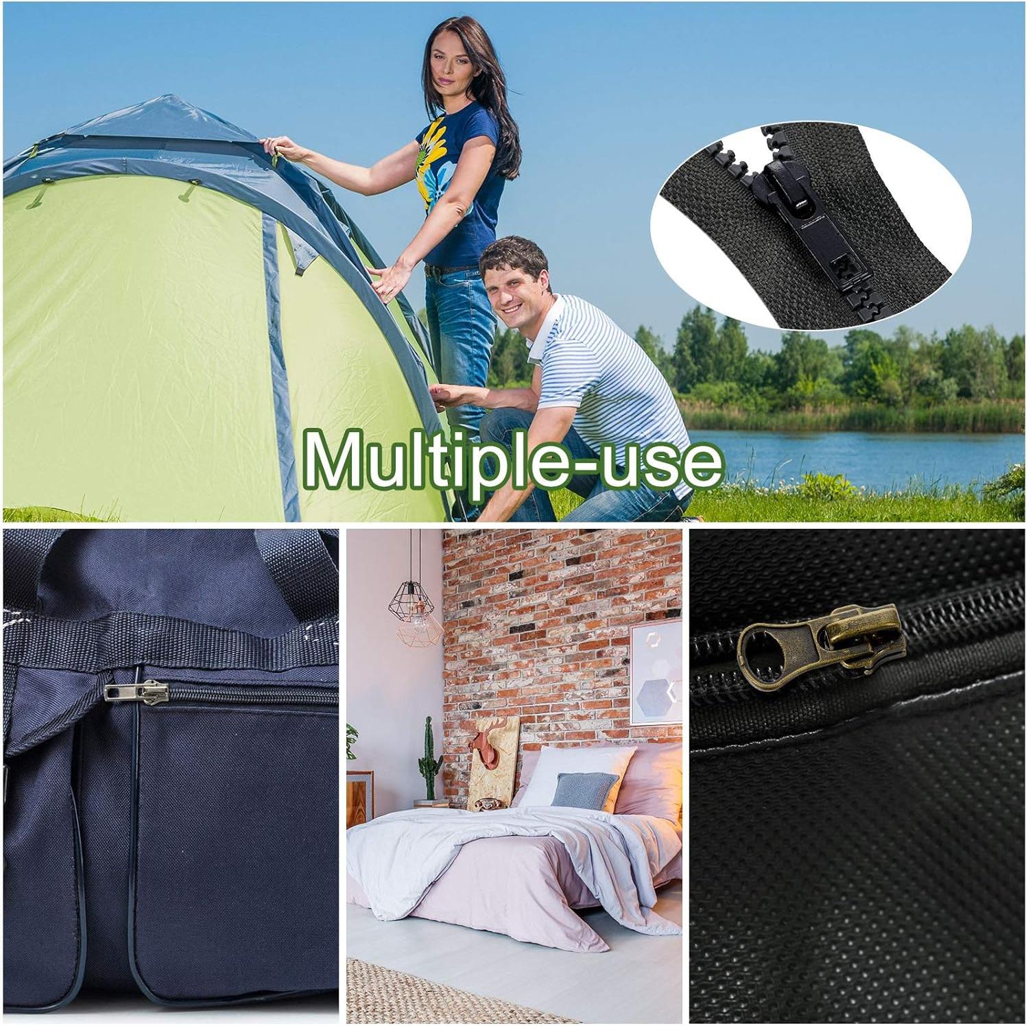 Kit de Reparación de Cremalleras 69 Piezas WILLBOND - Tiradores Negros, Plateados y Bronce