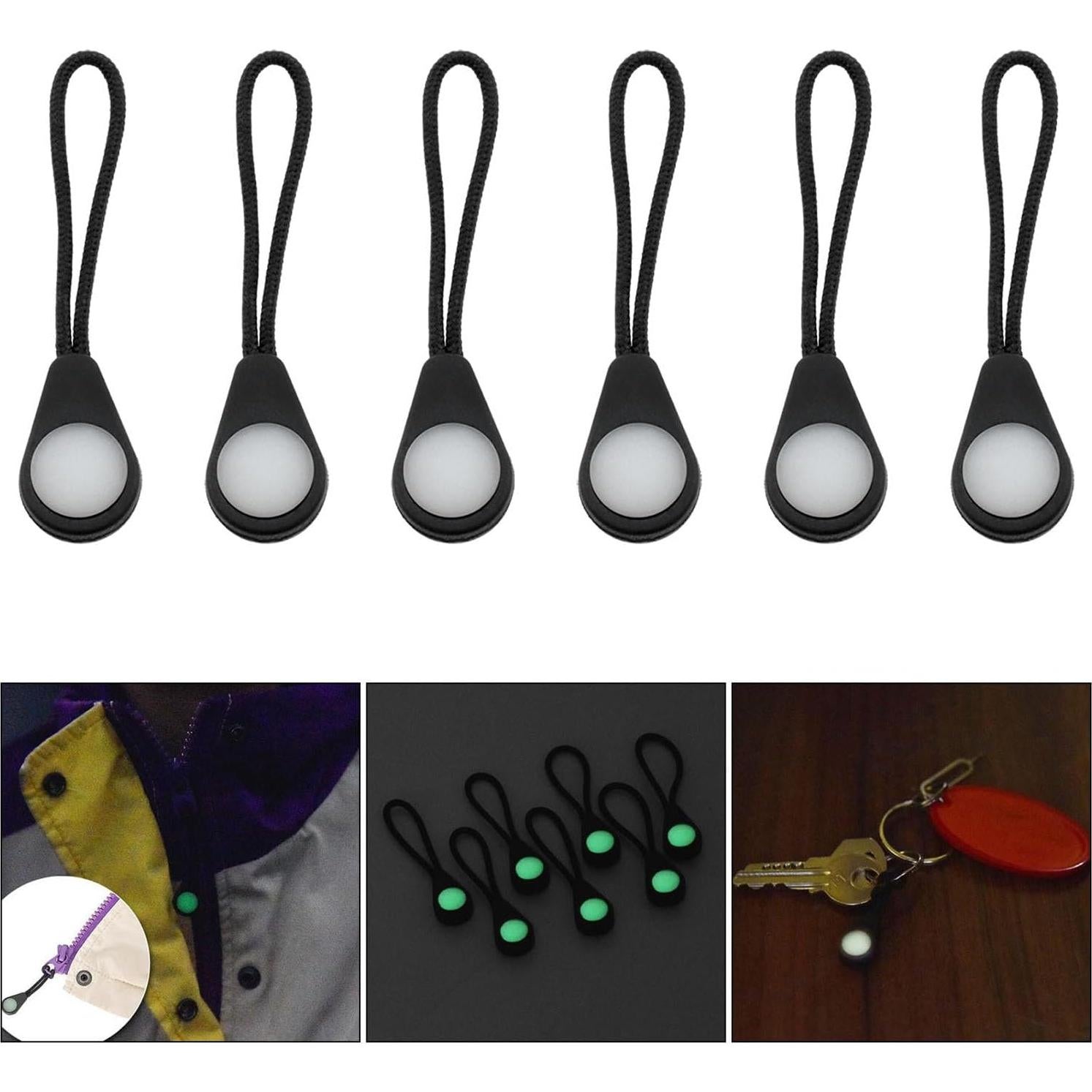 Extensiones de Cremallera Luminosa Yocimango 12PCS para Camping