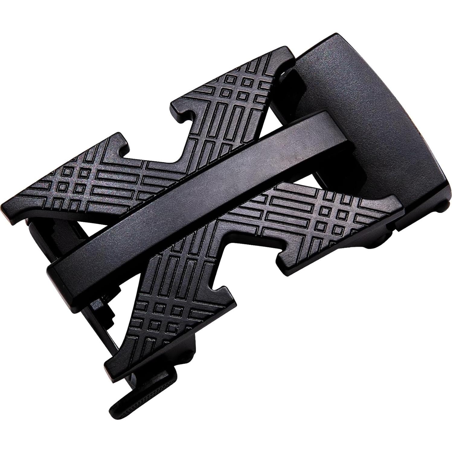 Cinturón Ratchet Barry.Wang Cuero Genuino Gris 2.86 cm