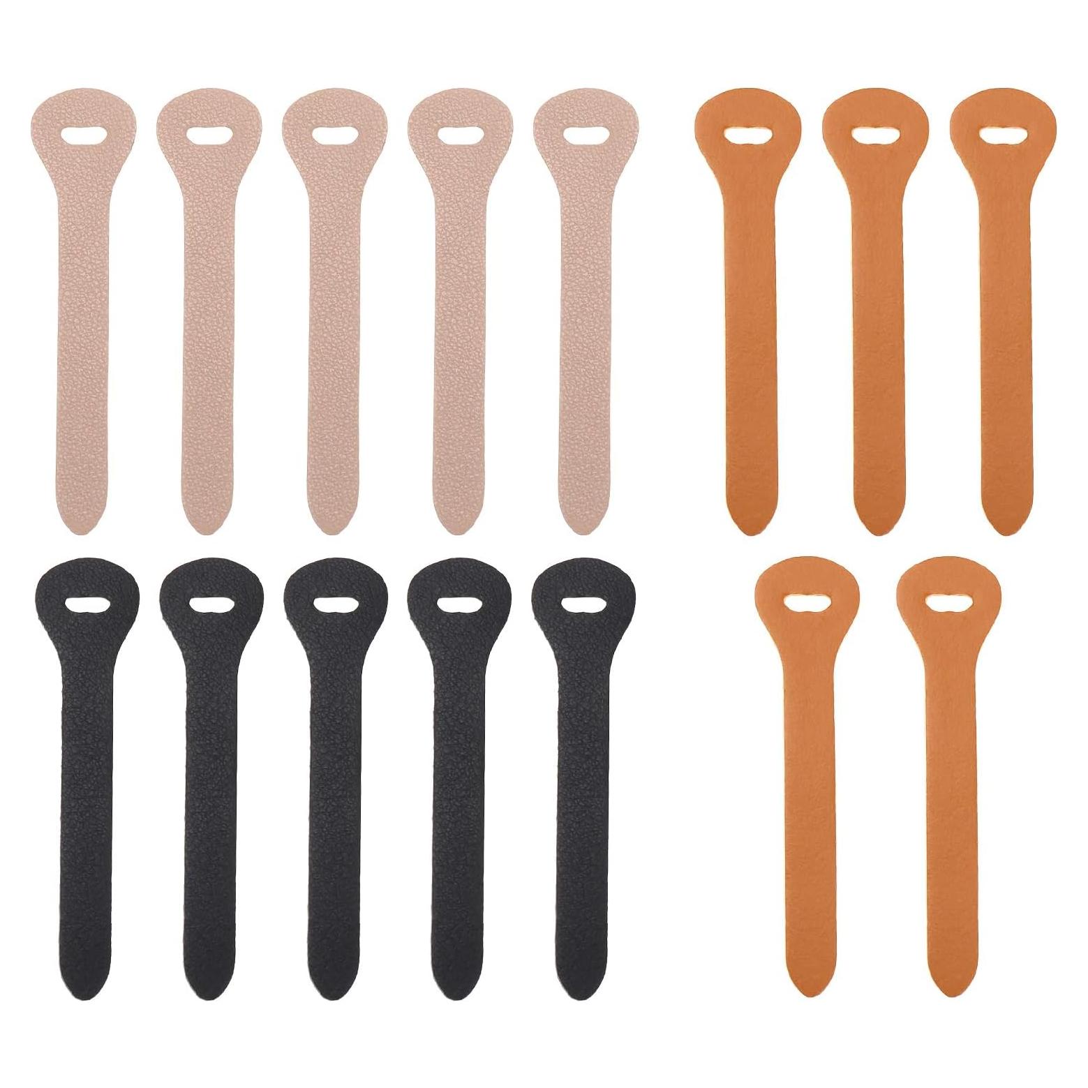 15 Tiradores de Cremallera de Cuero Genuino SG Store 70x17mm