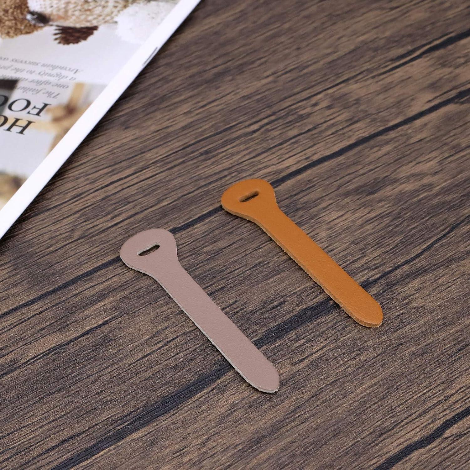 15 Tiradores de Cremallera de Cuero Genuino SG Store 70x17mm