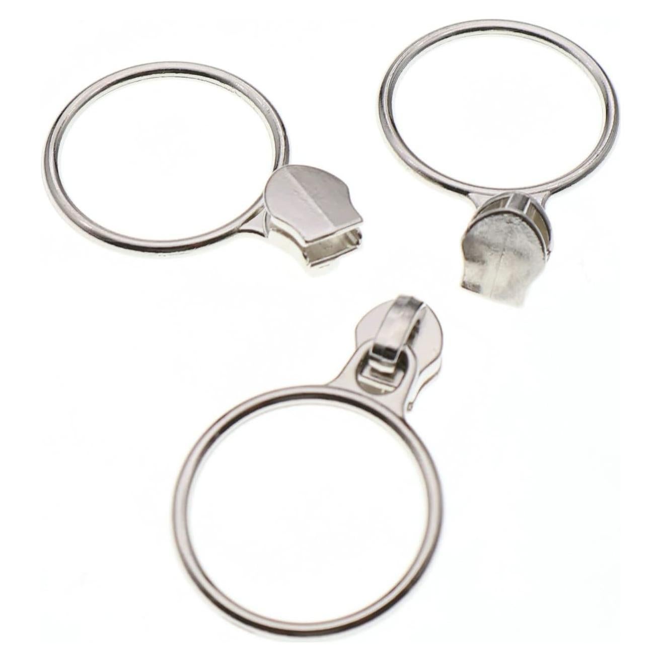 Tiradores de Anillo Leekayer 30PCS Cromo Plateado #5 para Cremalleras