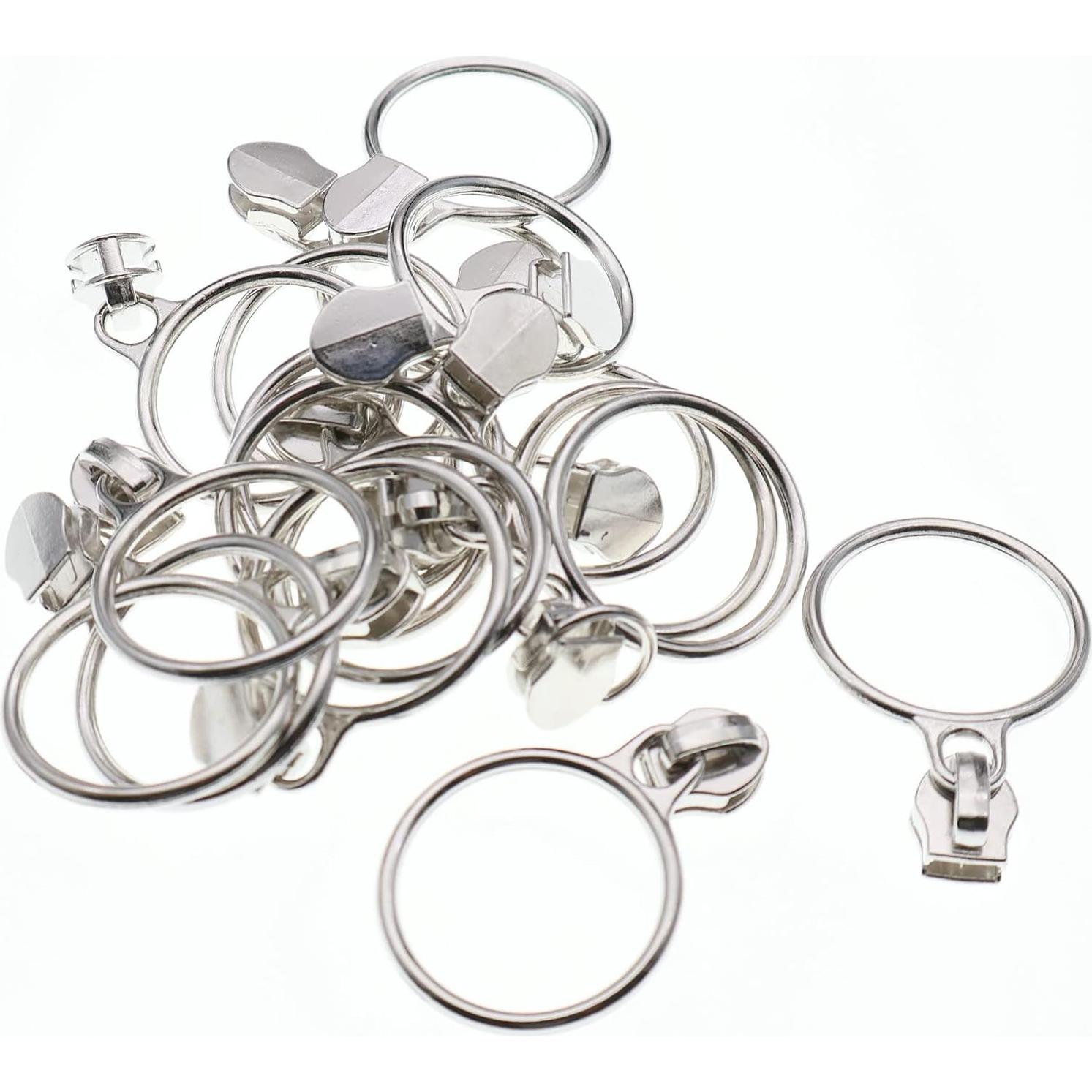 Tiradores de Anillo Leekayer 30PCS Cromo Plateado #5 para Cremalleras