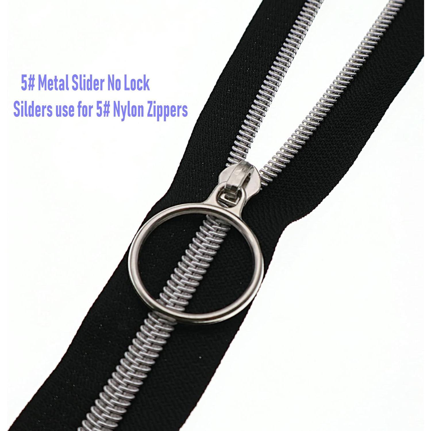 Tiradores de Anillo Leekayer 30PCS Cromo Plateado #5 para Cremalleras