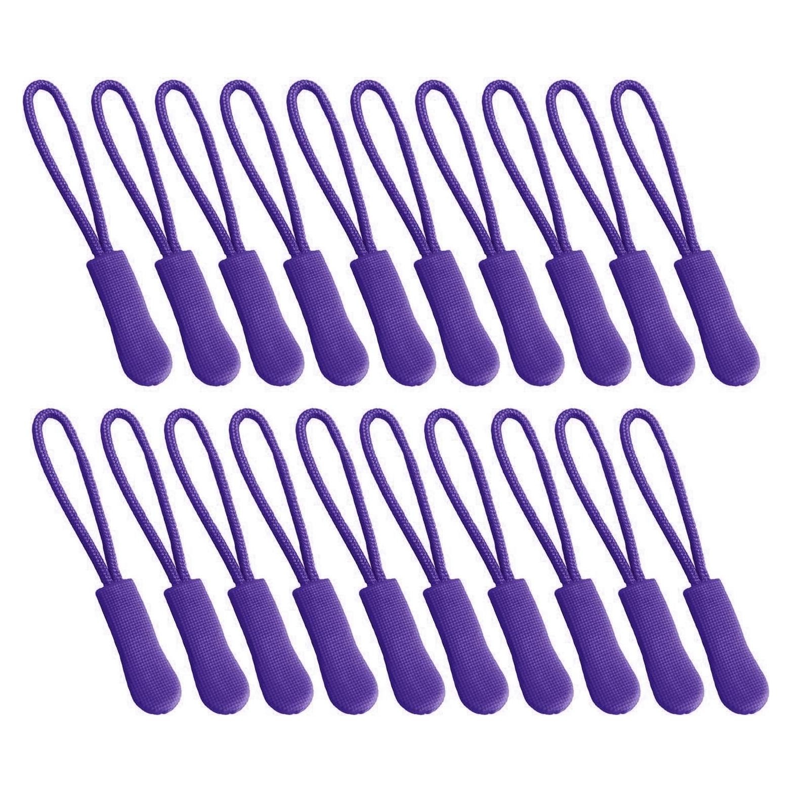 20 Tiradores de Cremallera Nylon Morado Fbshicung 6.5cm