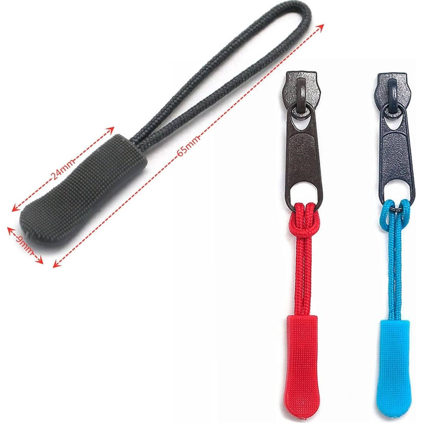 20 Tiradores de Cremallera Nylon Morado Fbshicung 6.5cm