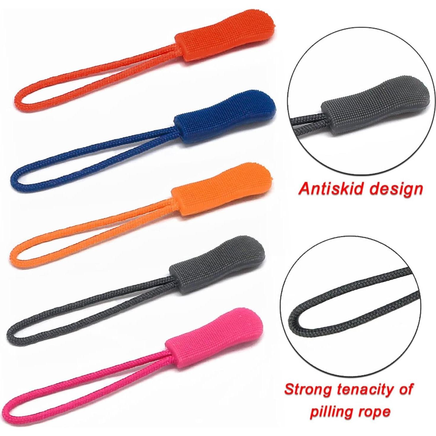 20 Tiradores de Cremallera Nylon Morado Fbshicung 6.5cm