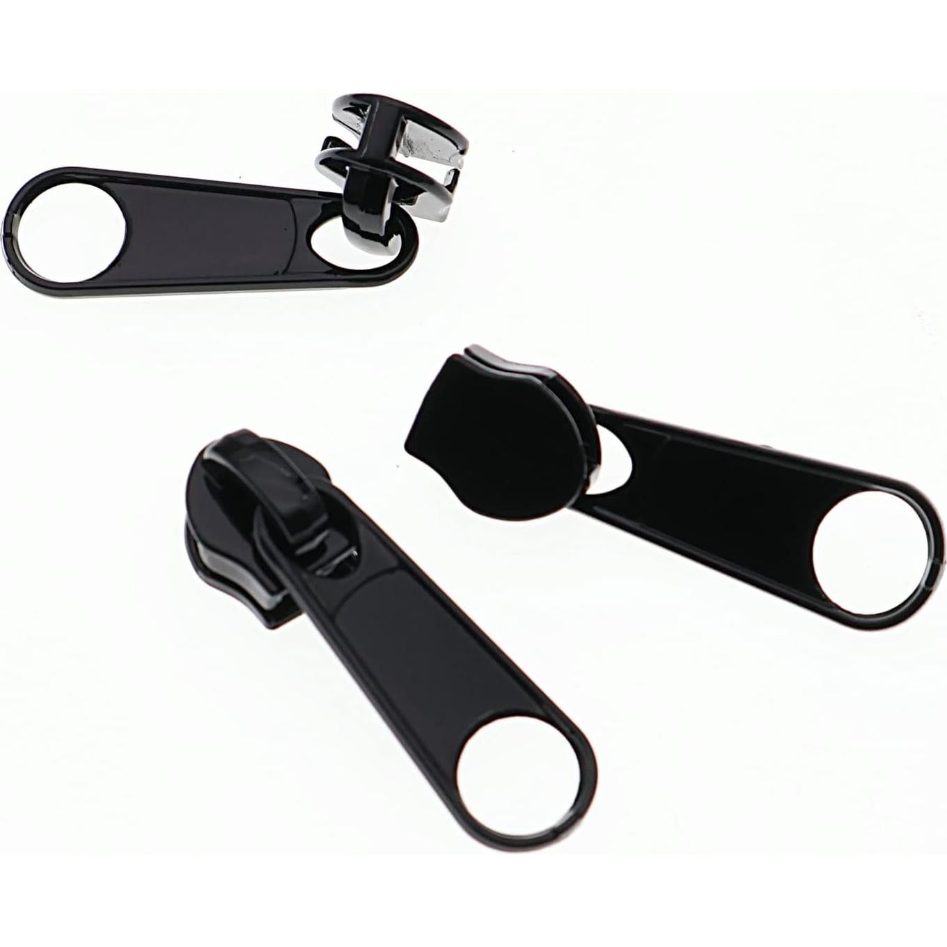 Tiradores de Cremallera Leekayer 50PCS #5 Negro Metal