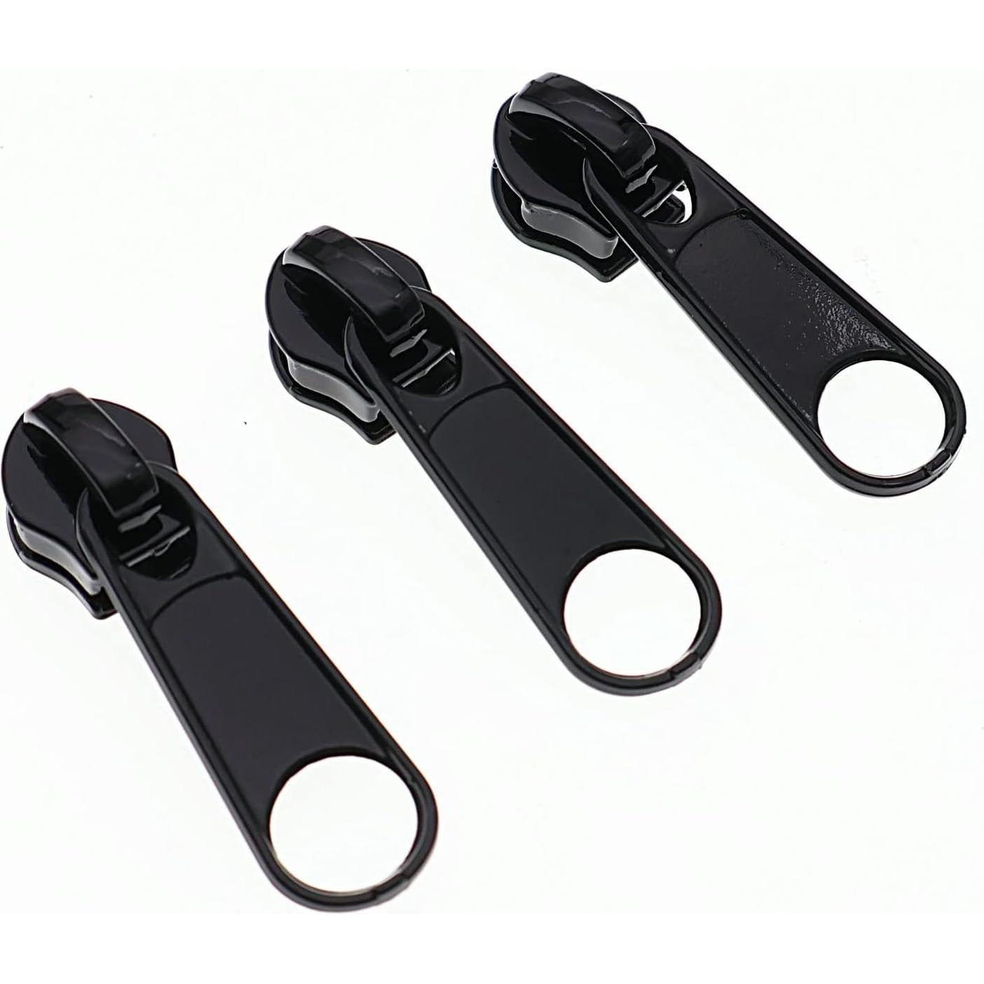 Tiradores de Cremallera Leekayer 50PCS #5 Negro Metal