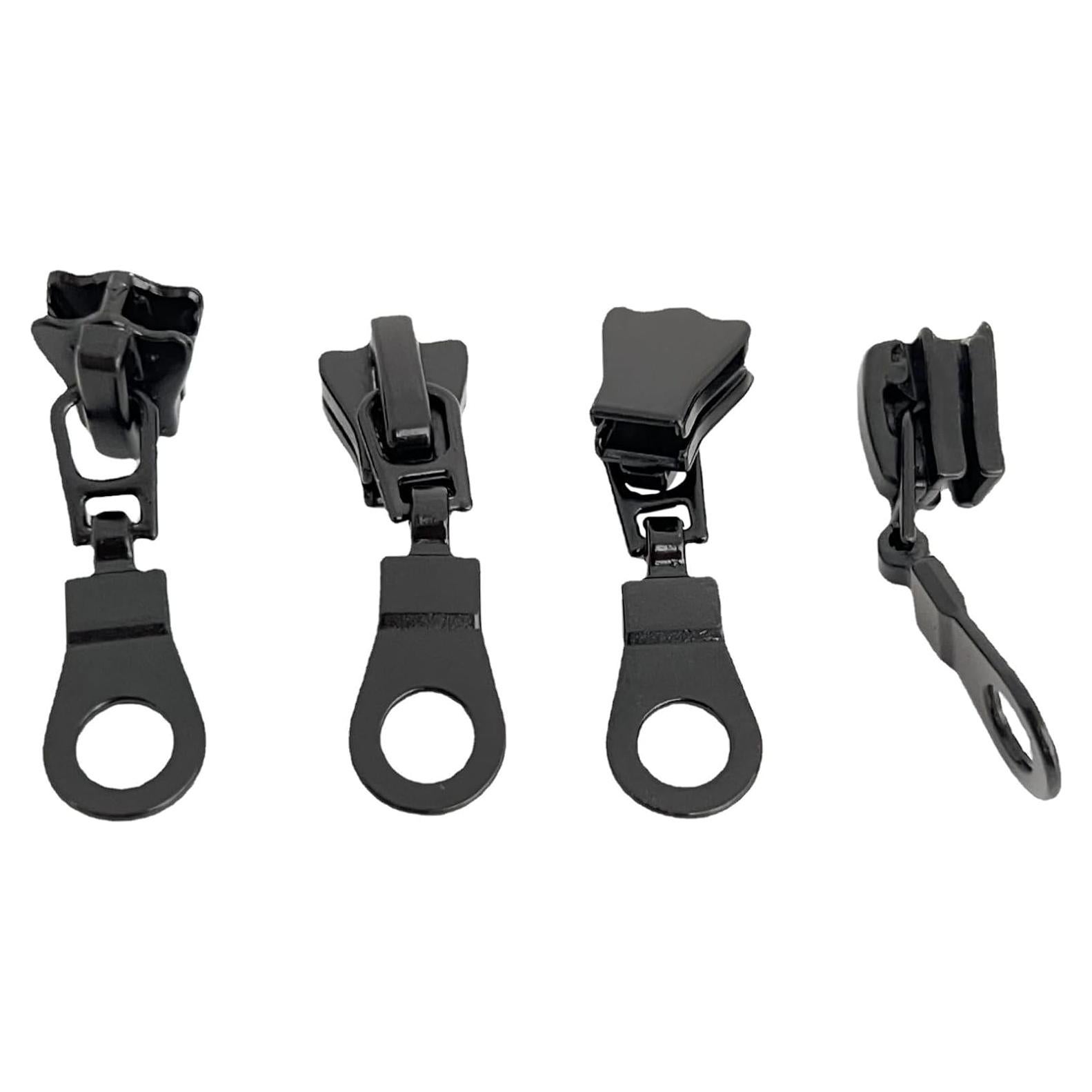 30 Piezas Tiradores de Cremallera #5 Metal Zinc Negro DIY