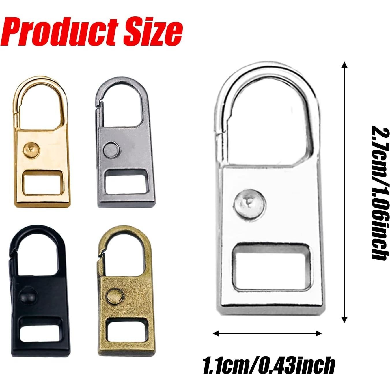 10 Piezas Reemplazo Tiradores de Cremallera LAPOHI Multicolor