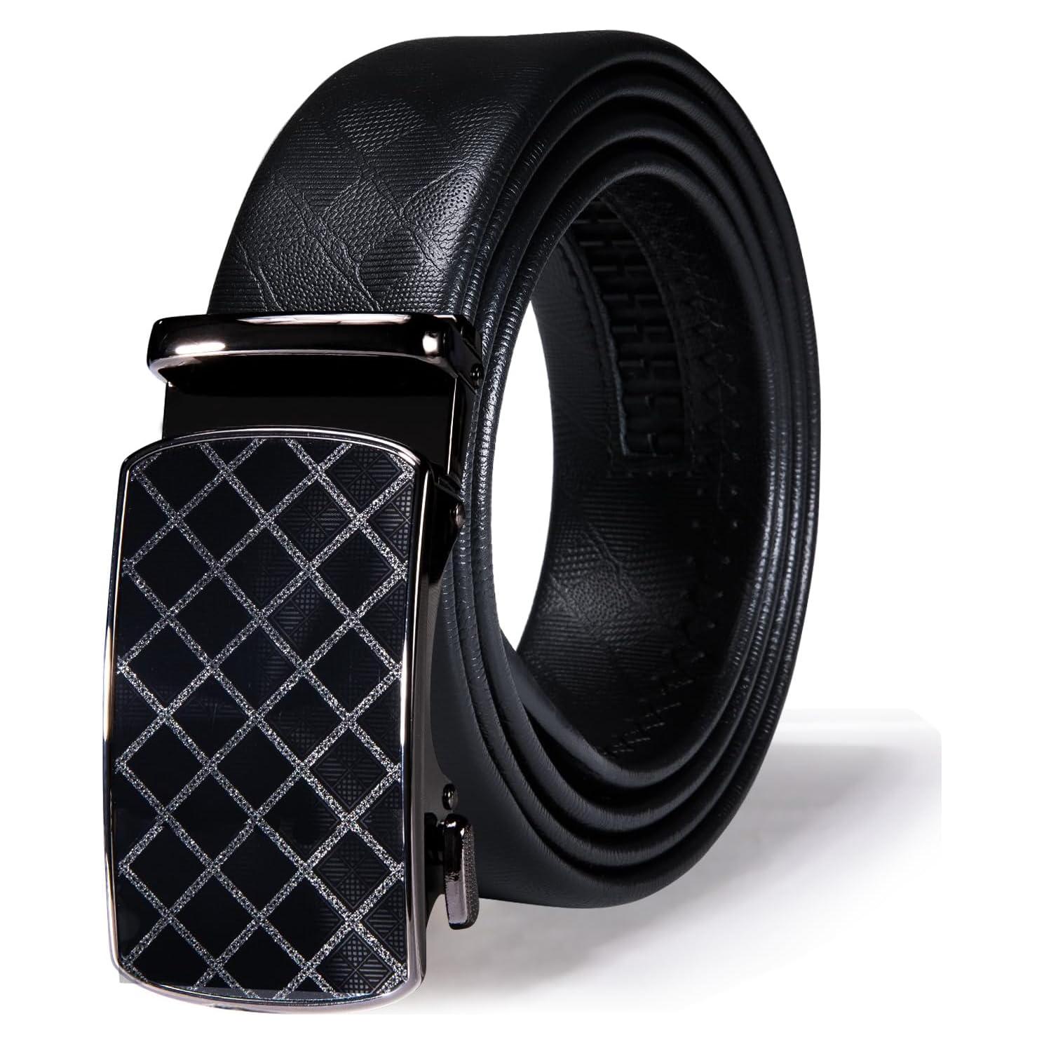 Cinturón de Ratchet Barry.Wang Cuero Genuino 2.86 cm Ajustable