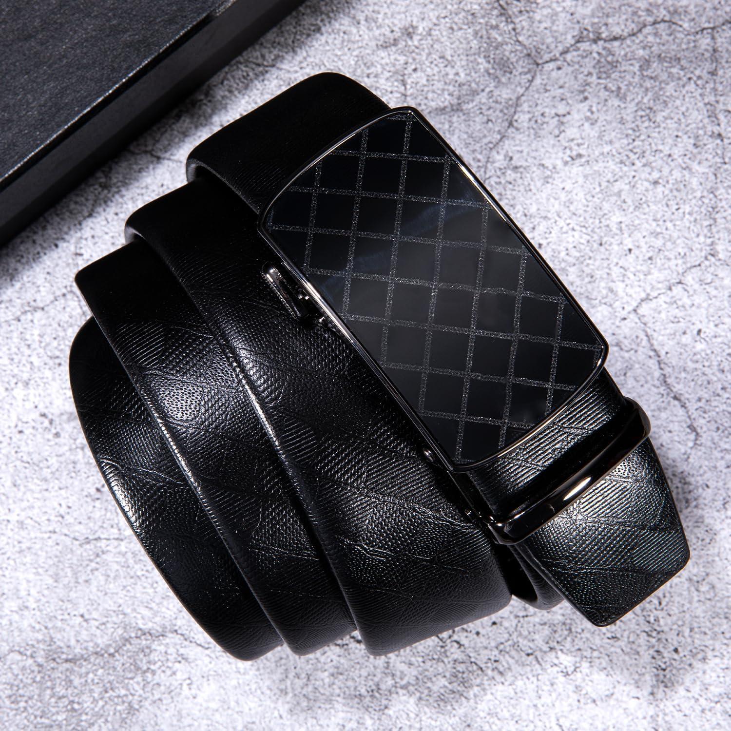 Cinturón de Ratchet Barry.Wang Cuero Genuino 2.86 cm Ajustable