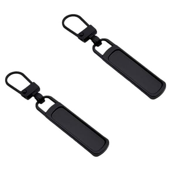 Kit de 2 Tiradores de Cremallera de Metal Negro Jizlan