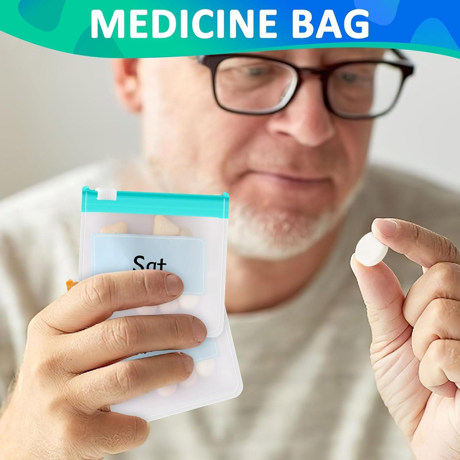 Organizador de Pastillas MARFOREVER 47 Pcs con Etiquetas