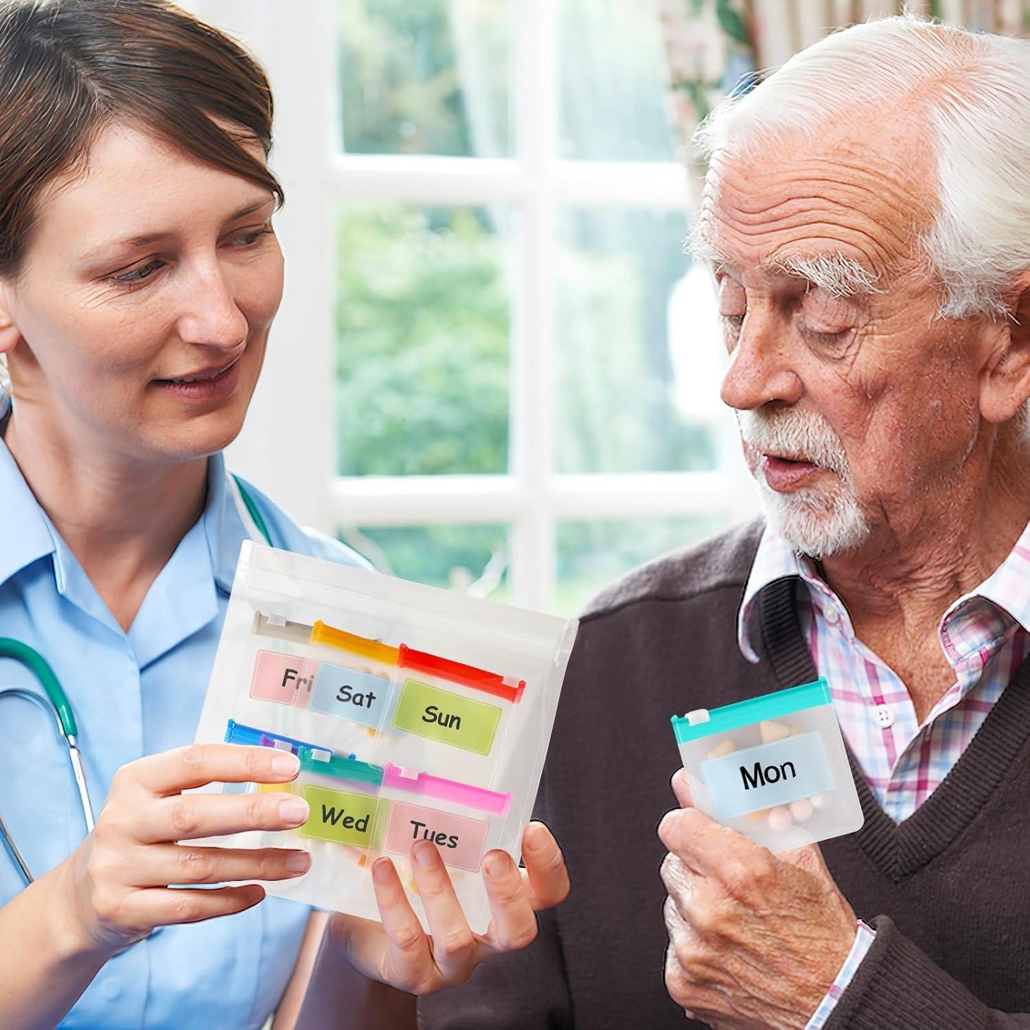 Organizador de Pastillas MARFOREVER 47 Pcs con Etiquetas