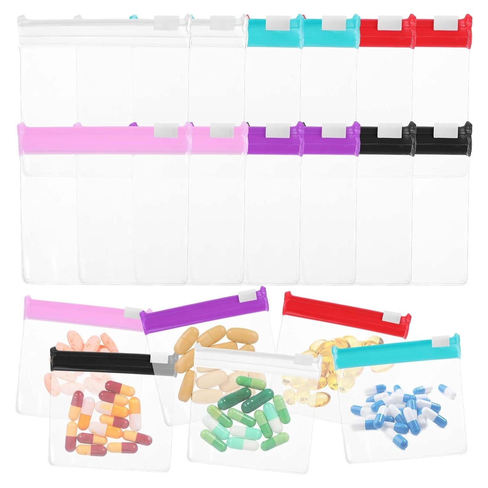 12 Bolsas de Almacenamiento Reutilizables Ptwola para Pastillas