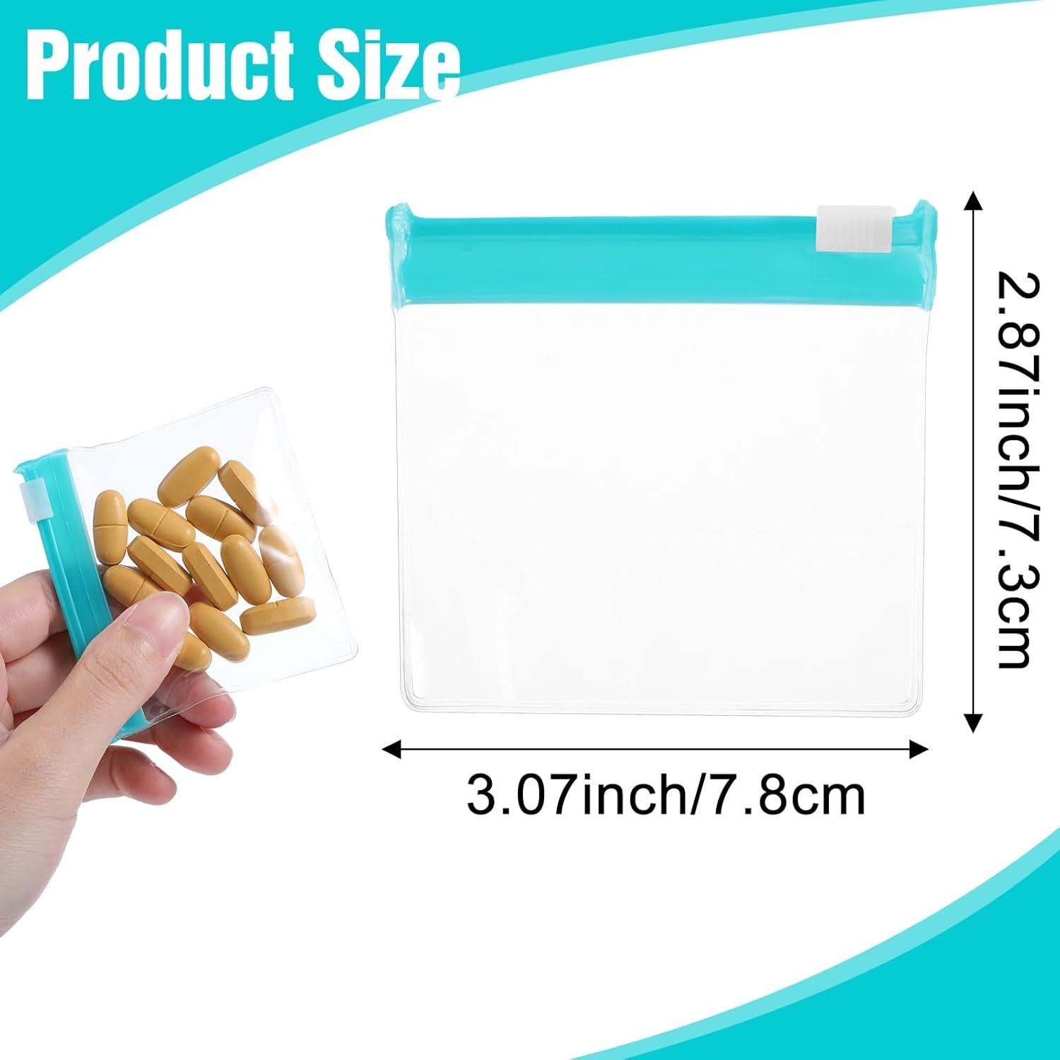 12 Bolsas de Almacenamiento Reutilizables Ptwola para Pastillas