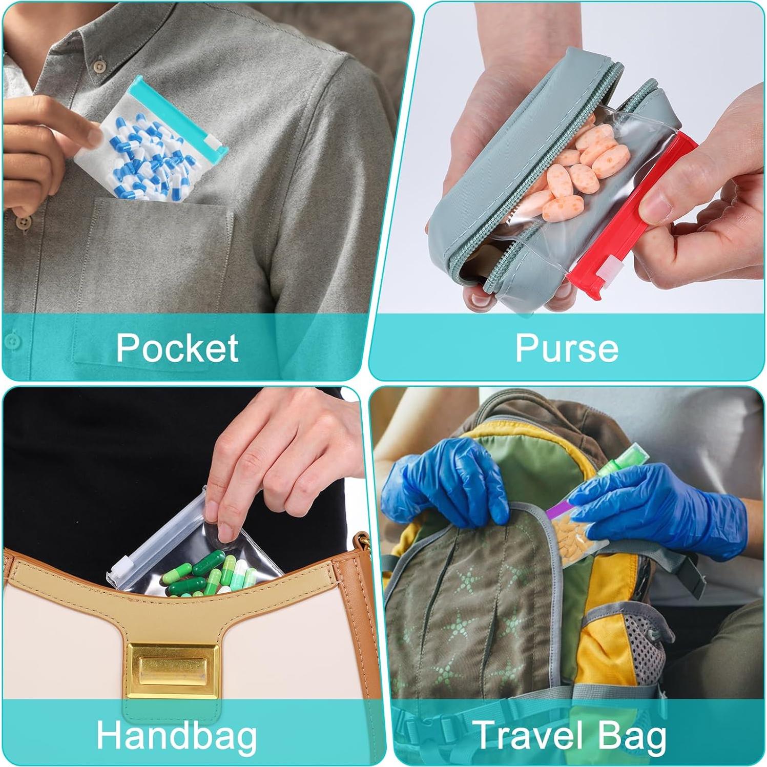 12 Bolsas de Almacenamiento Reutilizables Ptwola para Pastillas