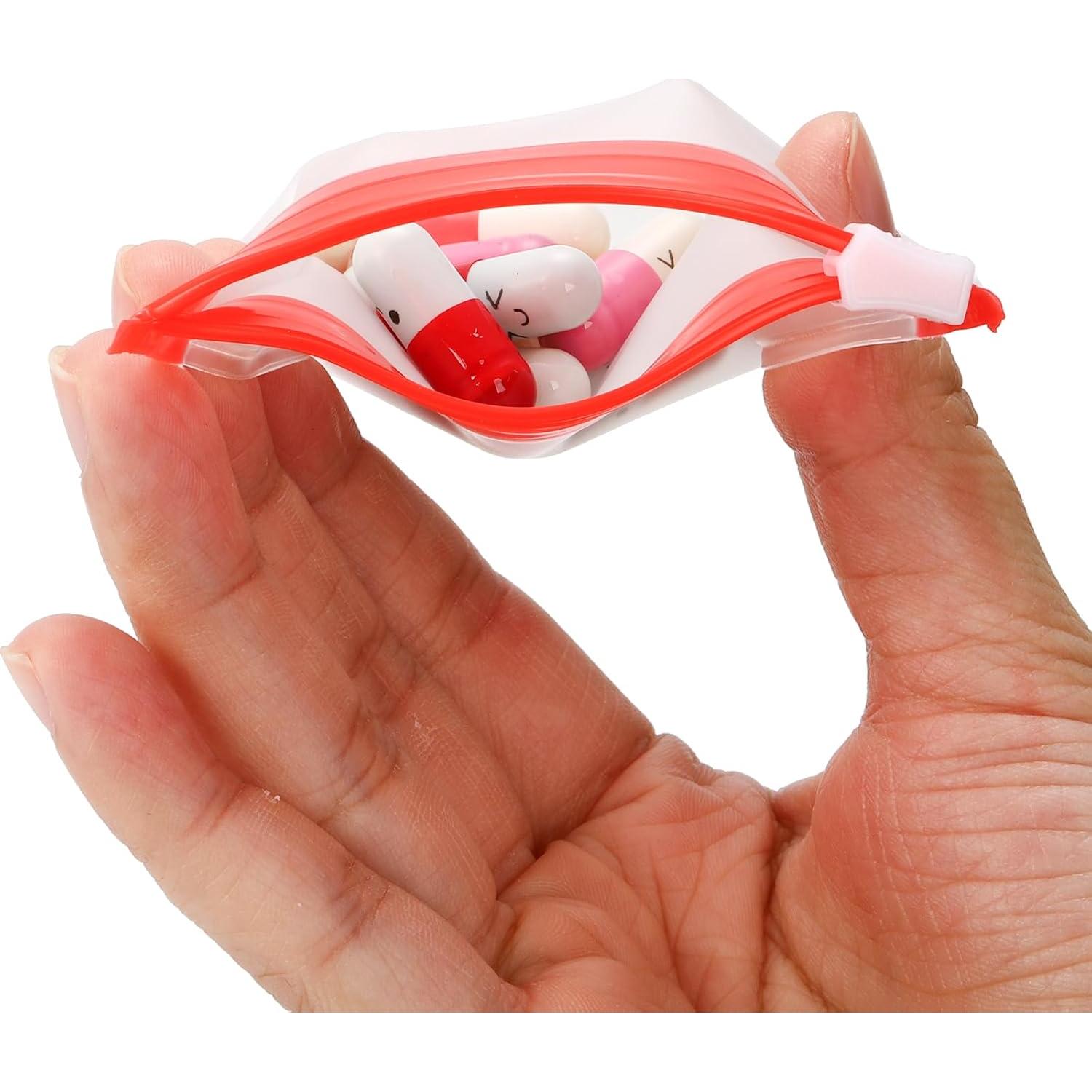 Goaste 56 Bolsas de Píldoras Reutilizables con Cierre 7.62x7.62cm