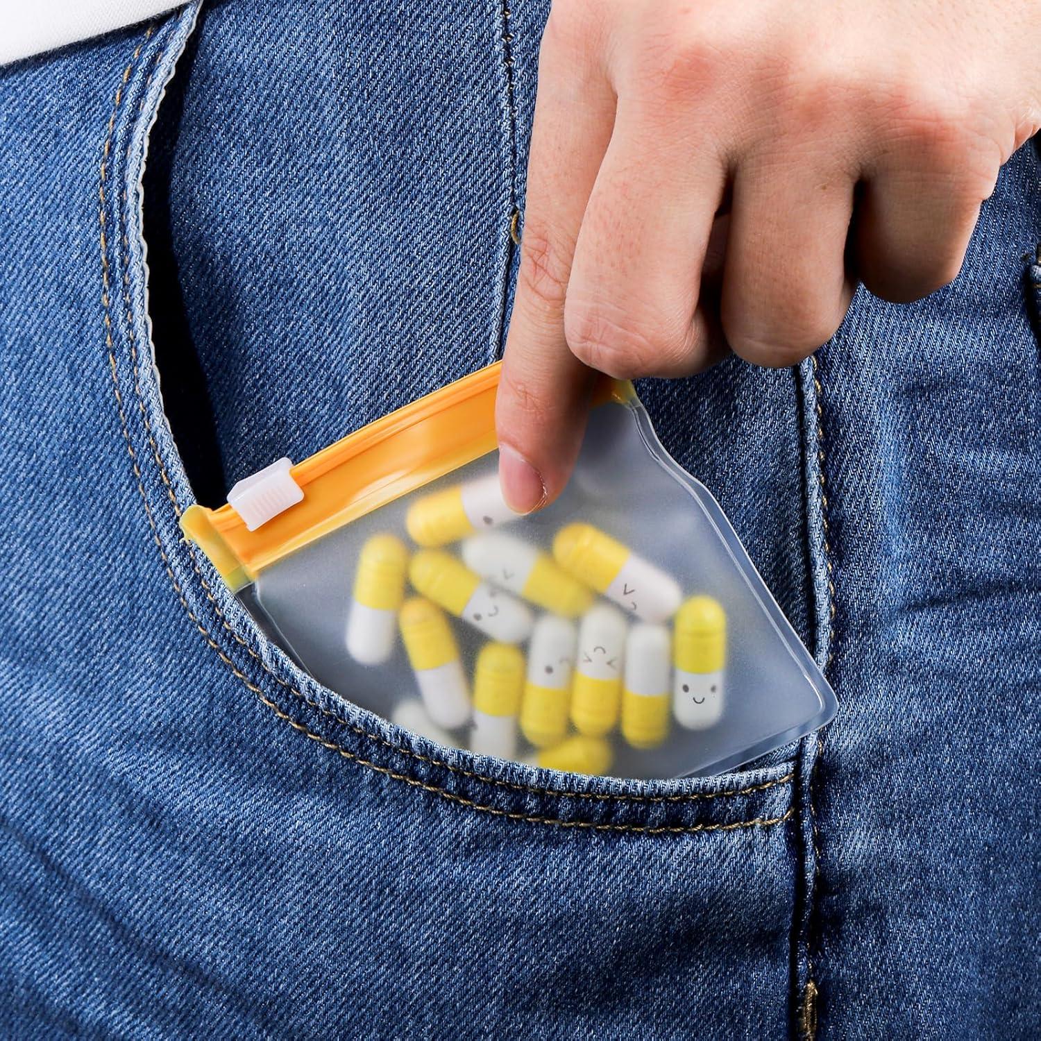 Goaste 56 Bolsas de Píldoras Reutilizables con Cierre 7.62x7.62cm