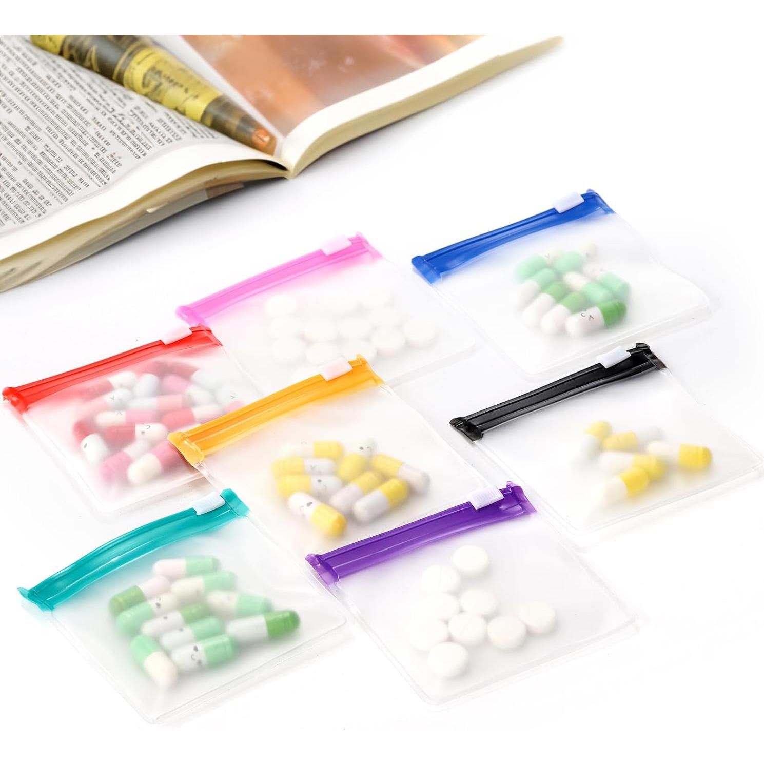 Goaste 56 Bolsas de Píldoras Reutilizables con Cierre 7.62x7.62cm