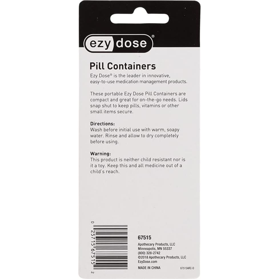 Organizador de Pastillas Ezy Dose 2-Pack Portátil Libre BPA