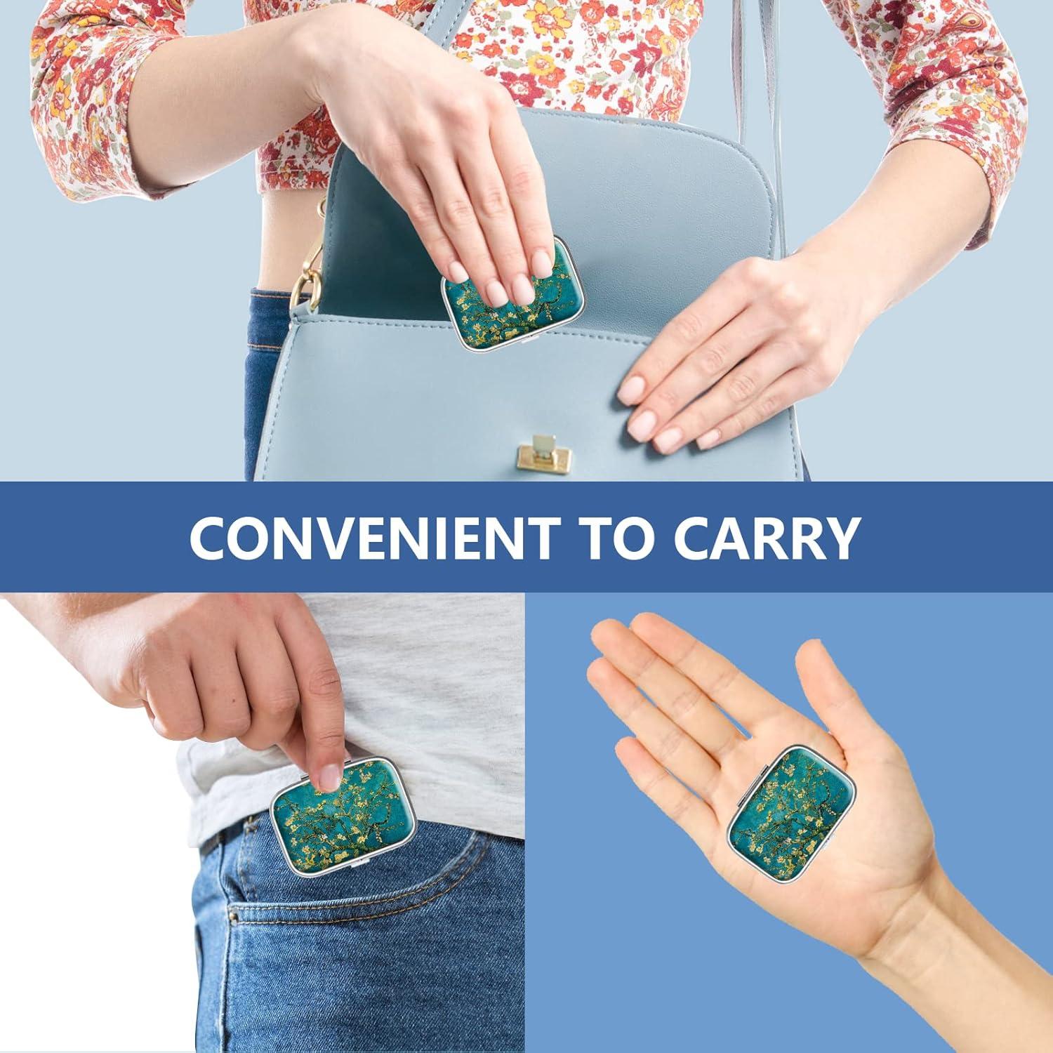 Caja de Pastillas Portátil Hion 2 Compartimentos 5.5cm