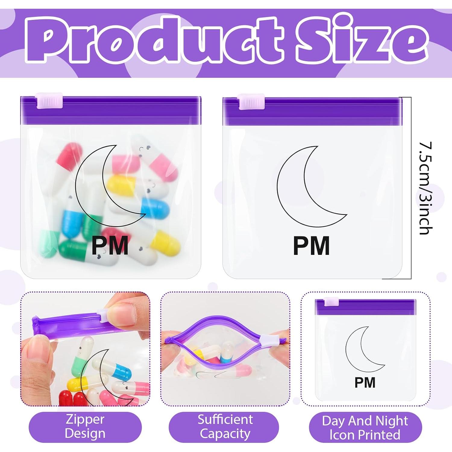 70 Bolsas de Pastillas Reutilizables Sherr - Cierre Deslizante