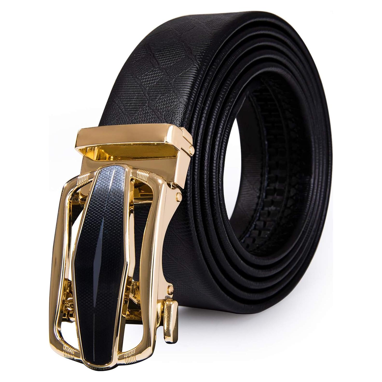 Cinturón Ratchet Barry.Wang Cuero Genuino Ajustable 2.86cm