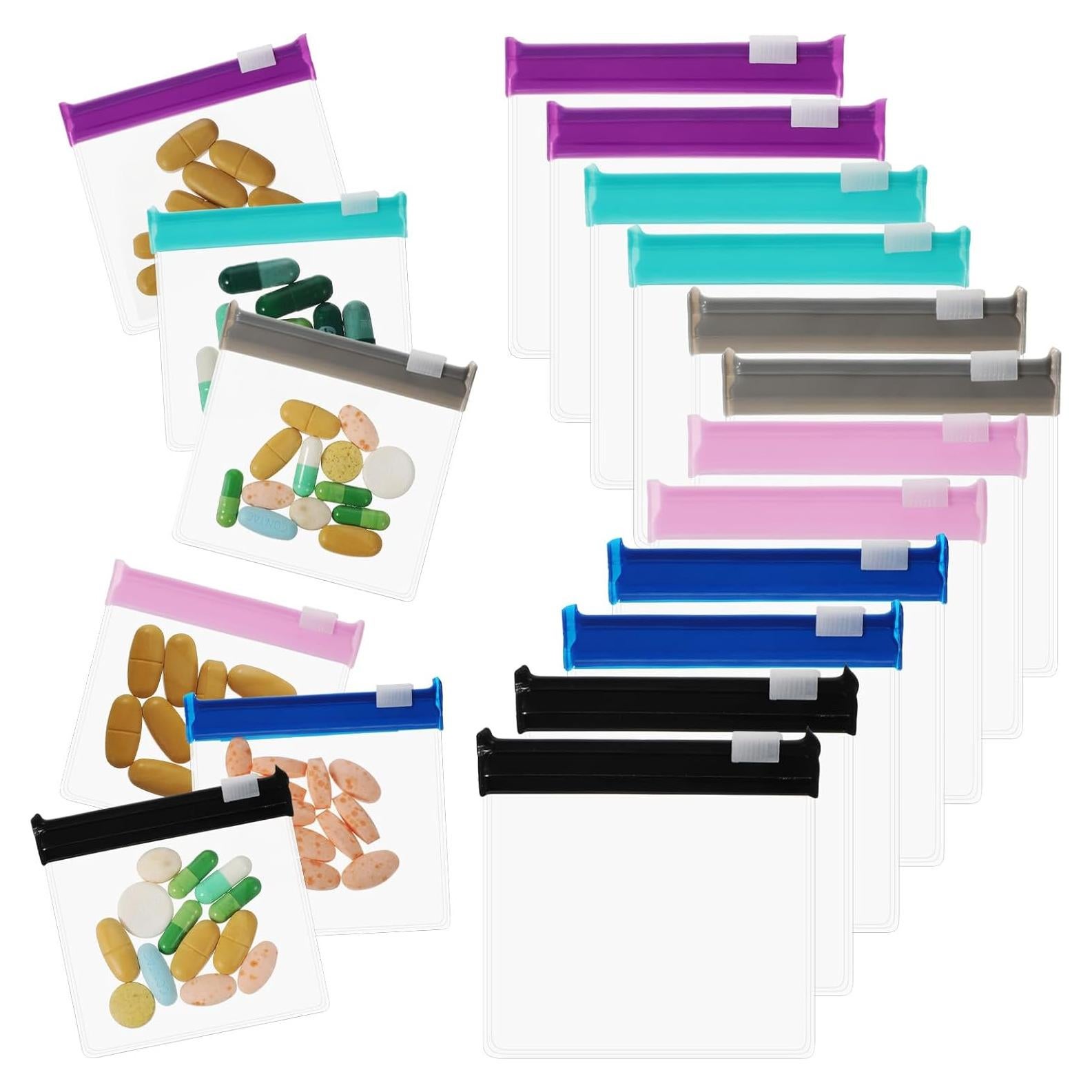 12 Bolsas Reutilizables para Pastillas Teaaha con Cierre Deslizante